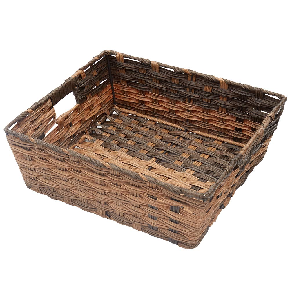 Home Basics Pb39236 Storage Basket, Large, Coffee