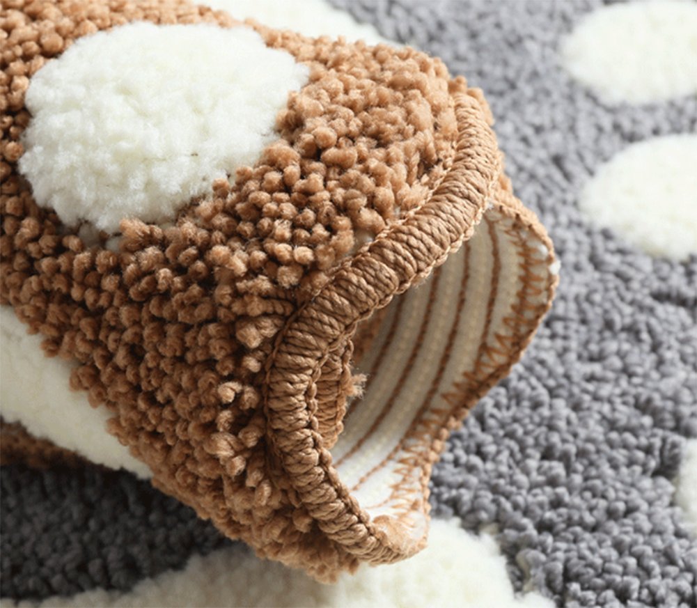 Topchances Bathroom Rug Mat, Non Slip Big Feet Bath Mat Water Absorbent Bath Rug,Microfiber Doormat Toilet Bath Carpet For Doorm