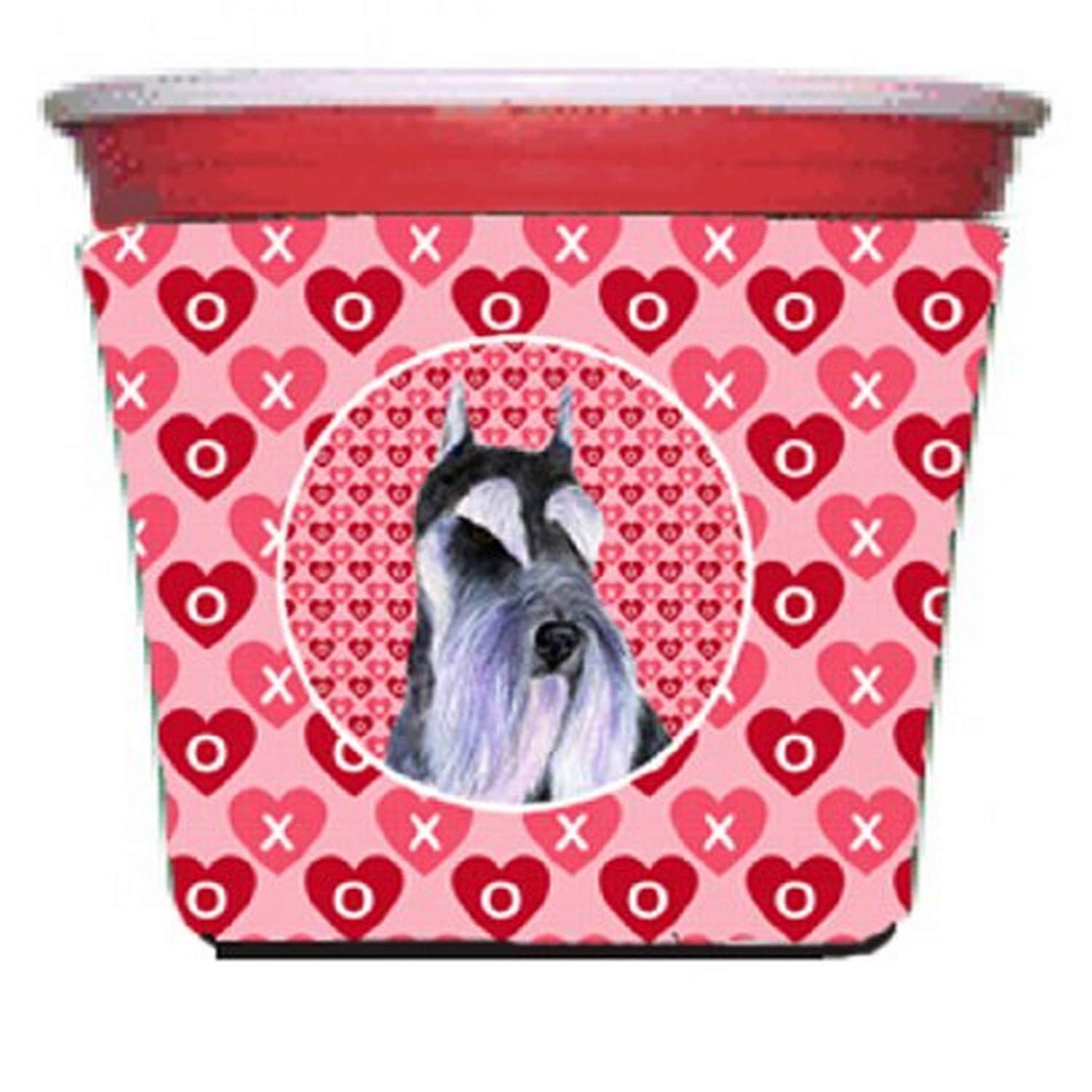 Caroline'S Treasures Ss4477Rsc Schnauzer Hearts Love And Valentine'S Day Red Cup Hugger Cup Cooler Sleeve Hugger Machine Washabl
