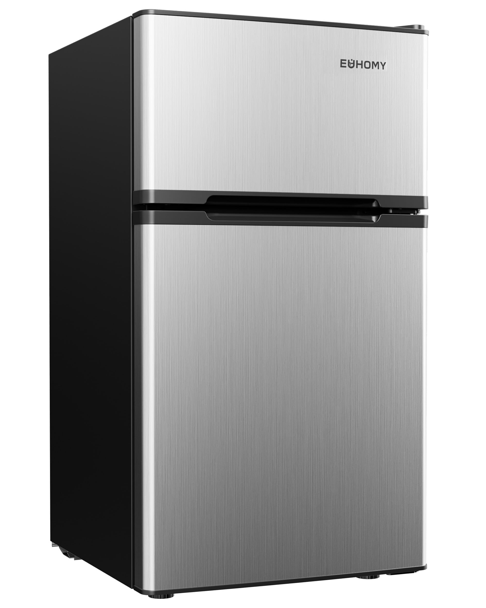 EUHOMY Mini Fridge with Freezer, 3.2 Cu.Ft Mini Refrigerator fridge, 2 door For Bedroom/Dorm/Office/Apartment - Food Storage or 