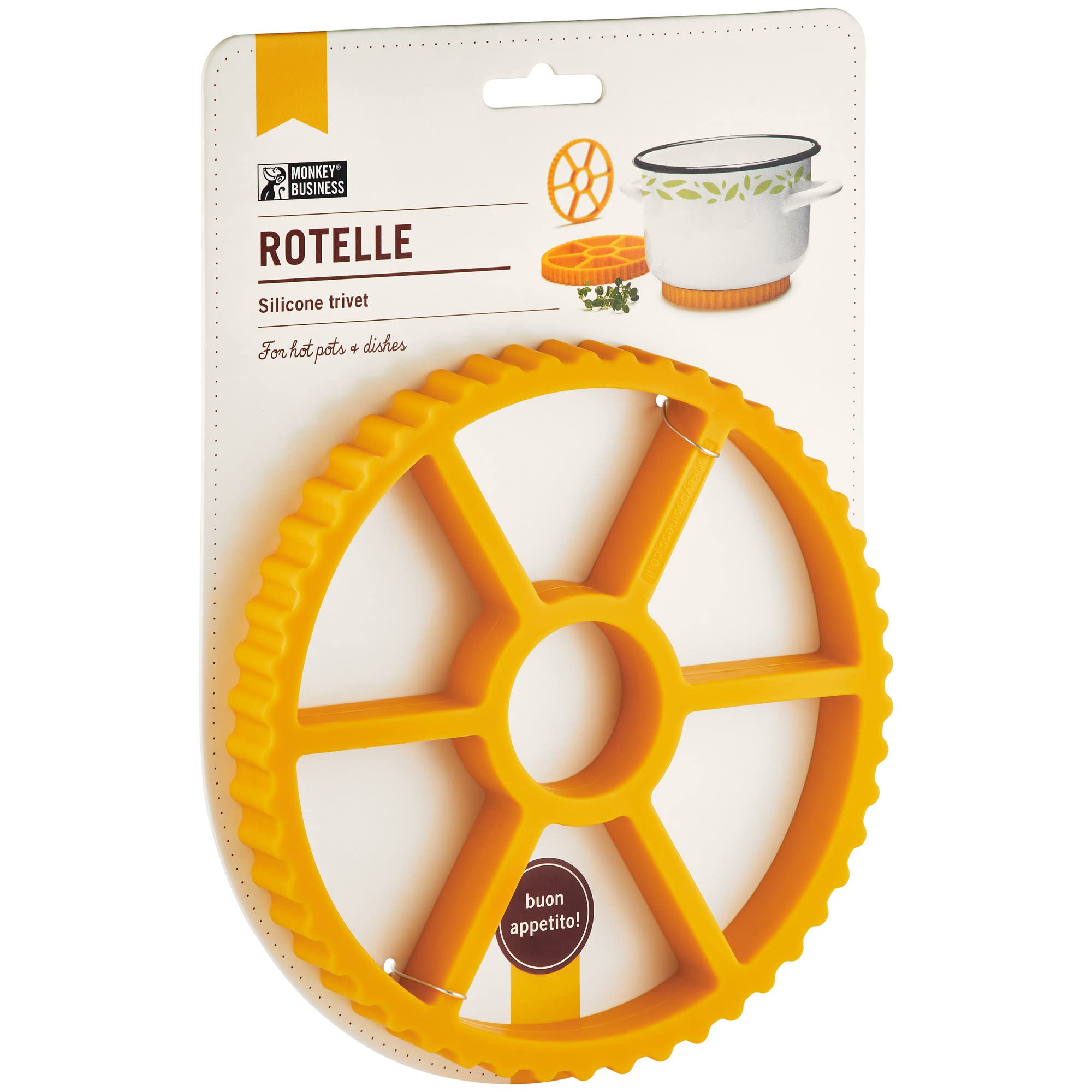 Fun Rotelle-Shaped Silicone Trivet/Hot Pads For Kitchen From A Series Of Pasta-Inspired Kitchen Gadgets | Cool Hot Pads To Prote