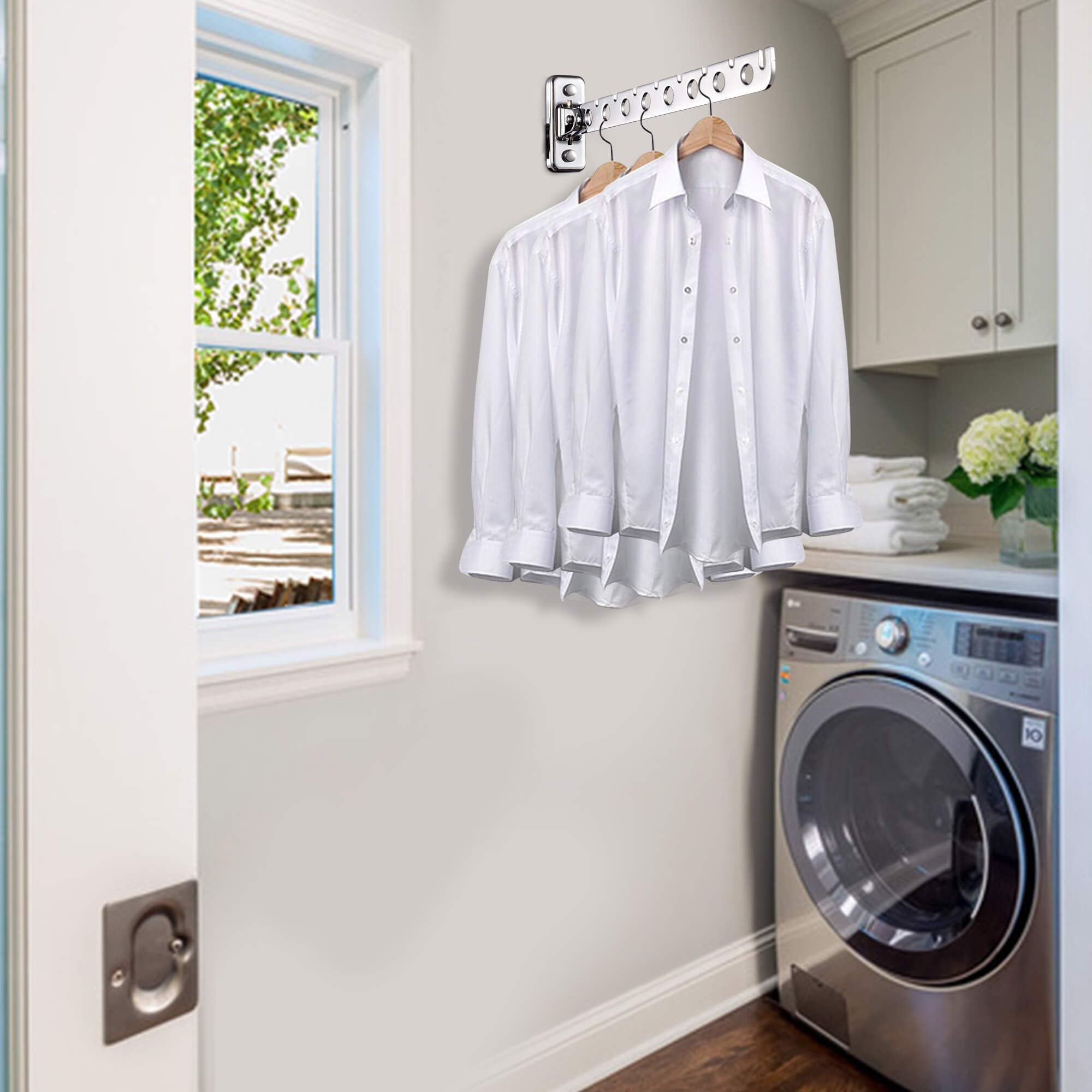 Laundry Issue Rack Ashop Laundry Hangers Wall Mount Clothes Hanger Rack Laundry Room Clot ...