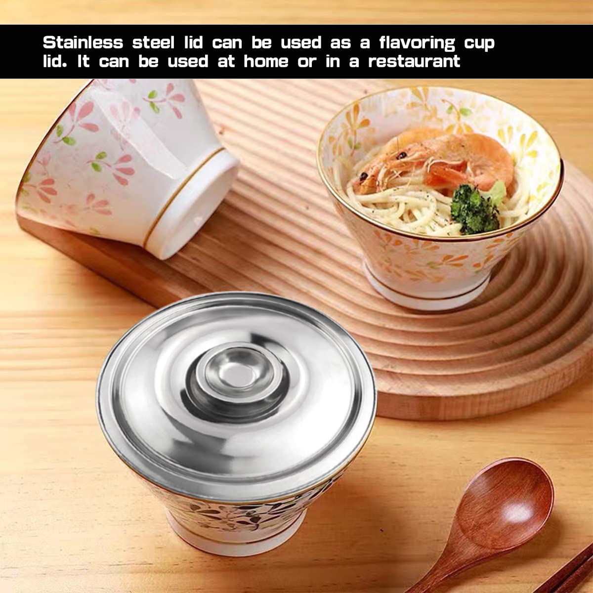 Lnq Luniqi Stainless Steel Universal Lid,5.5Inch Stainless Cooking Pan Lid With Handle Reusable Cover Lid Accessories For Pan Li