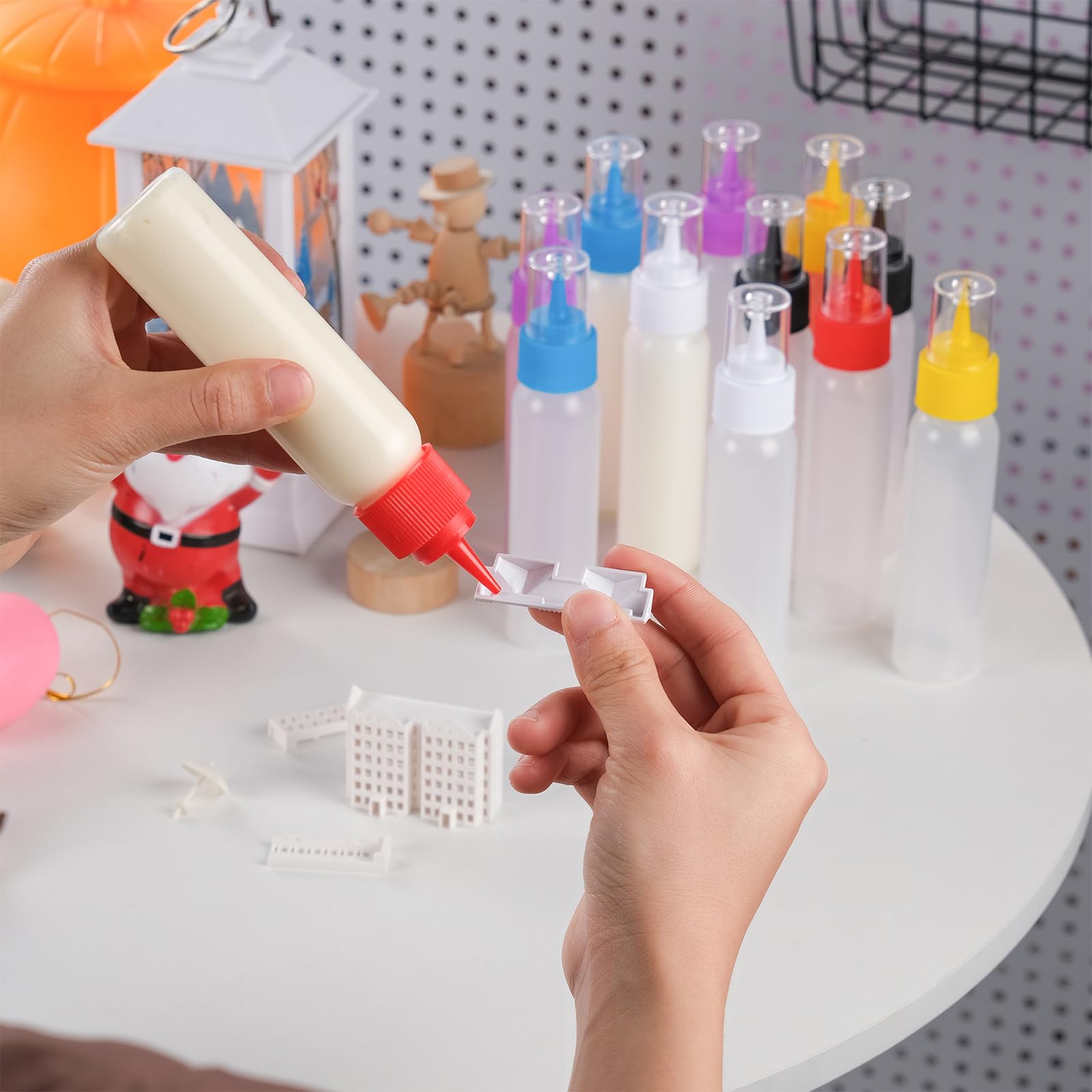 Ramfiyn 12Pcs 3 Oz Icing Bottles For Cake Writing Icing, Small Squeeze Bottles For Cookie Icing, Mini Condiment Squeeze Bottles