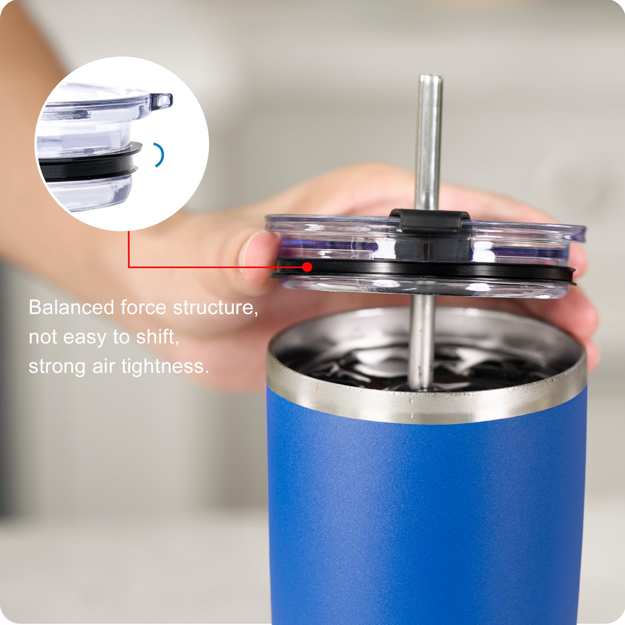 Prurex 30Oz Tumbler Lids,Replacement Lids For 30Oz Yeti Tumbler, Ozark Trail And More,2 Pack Spill Proof Lids,Cover For 30 Ounce