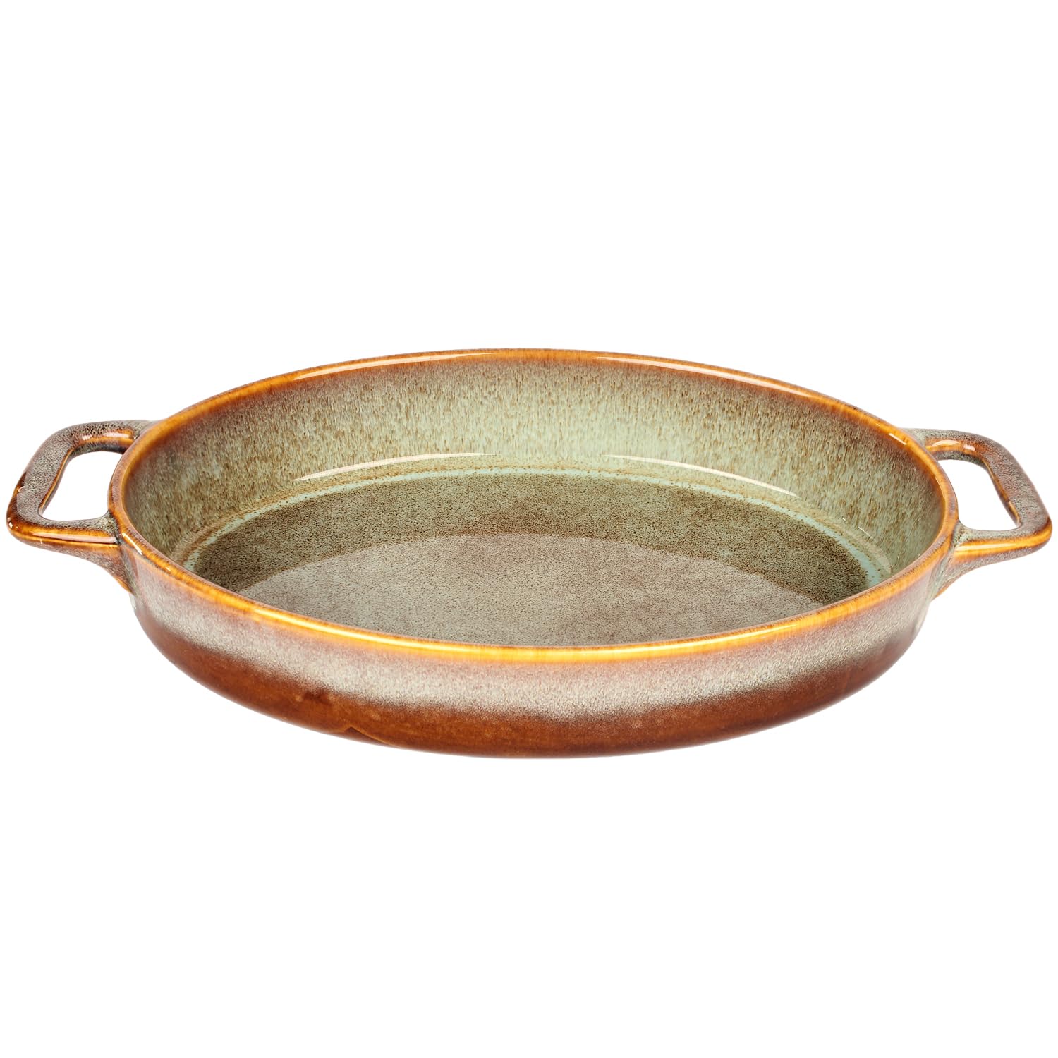jinsongdafa Oval Casserole Dish, 12 x 8 Ceramic Au gratin Baking Dish, 1.6 Qt Large Lasagna Pan Deep for Oven, Baking Pan with