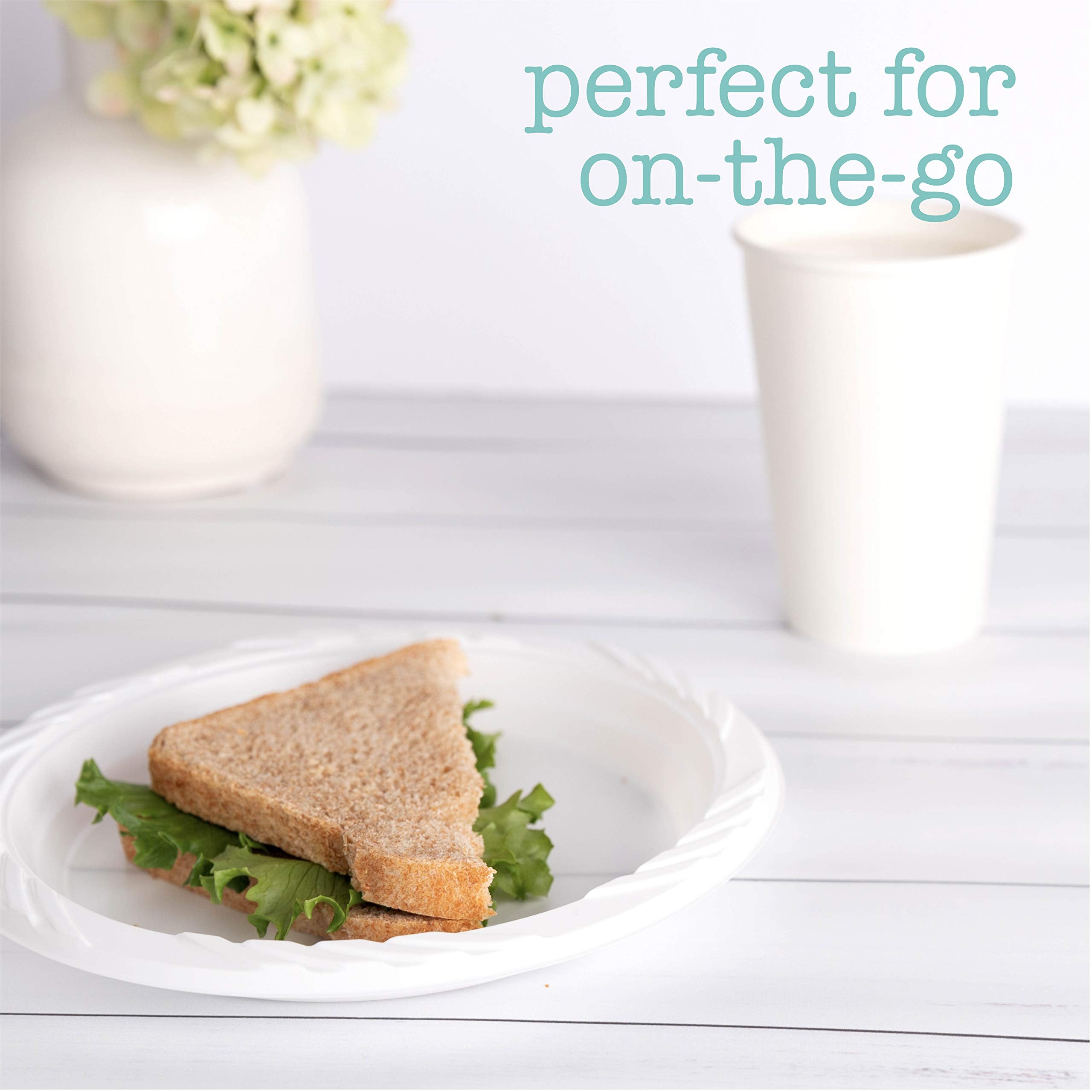 Plasticpro 400 Count Disposable 7 Inch White Plastic Plates