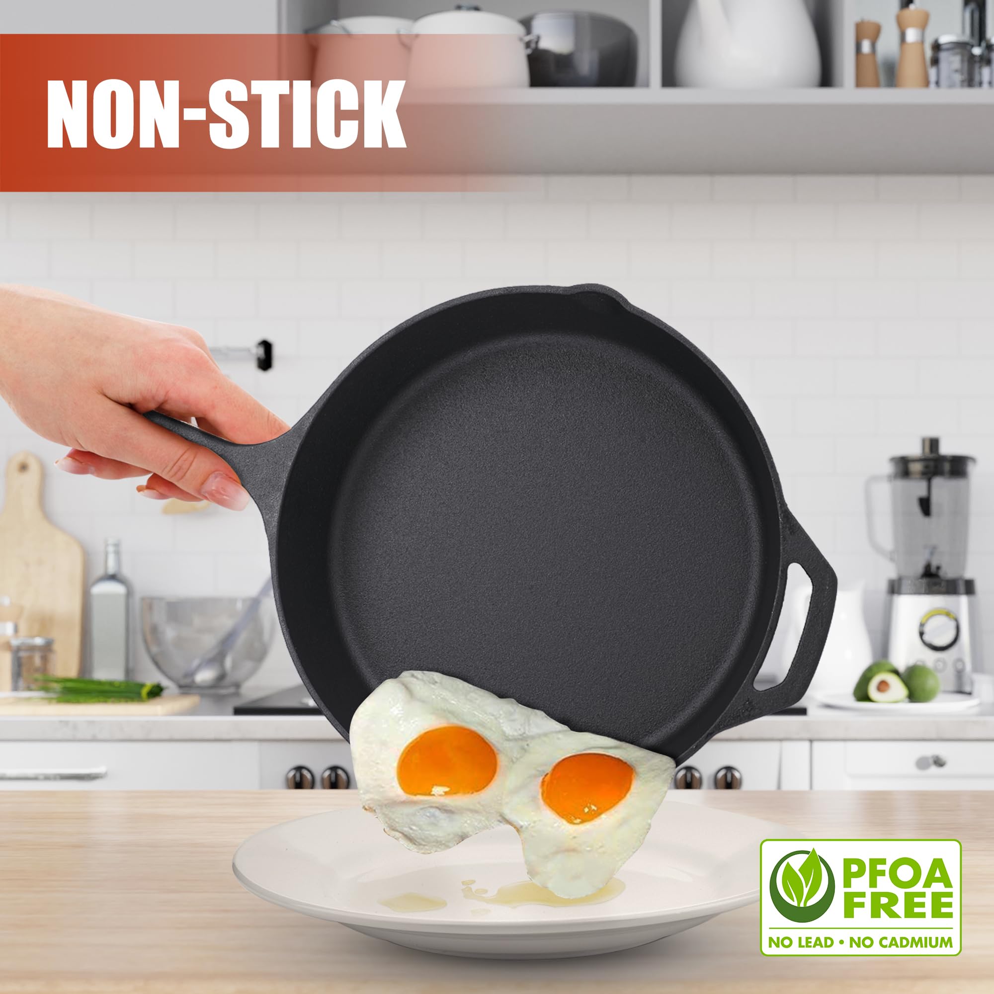 Z Grills Mini Cast Iron Skillets, Pre-Seasoned Cast Iron Frying Pan For Cooking & Grill, Stovetop, Camping Firepit, Induction, O