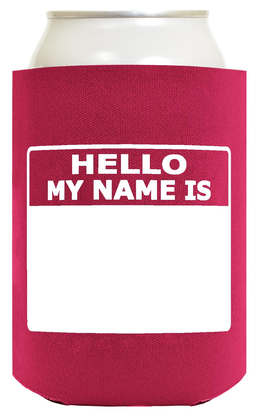 Wedding Party Favor Hello My Name Is Blank Name Badge Set 48-Pack Drink Can Coolers Party Pack With Marker