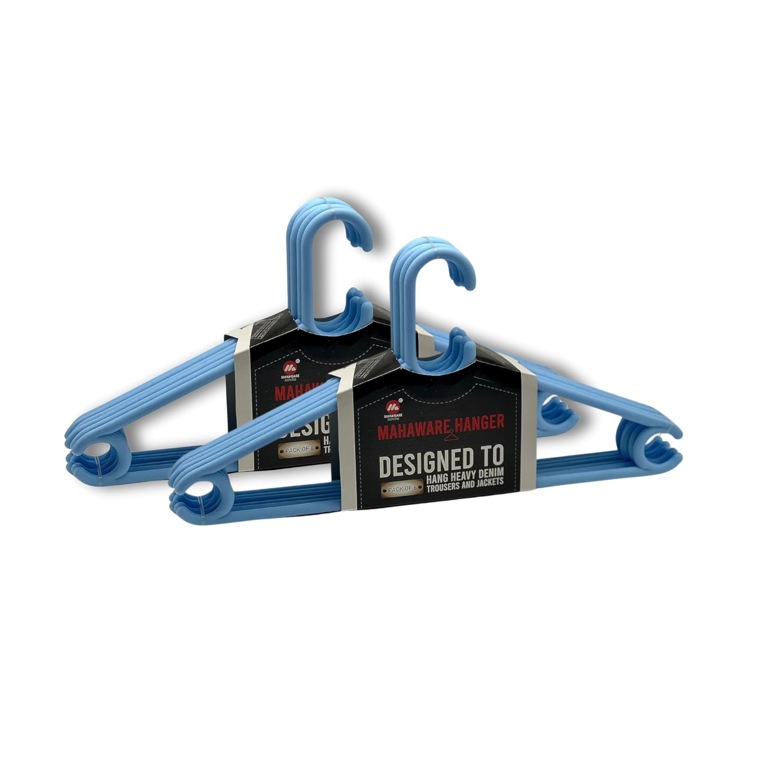 Mahaware Sturdy Polypropylene Hanger, Pack of 12,Mint Granite Blue l Cloth Hanger l Dress Hangers l Hanger for Clothes Hanging