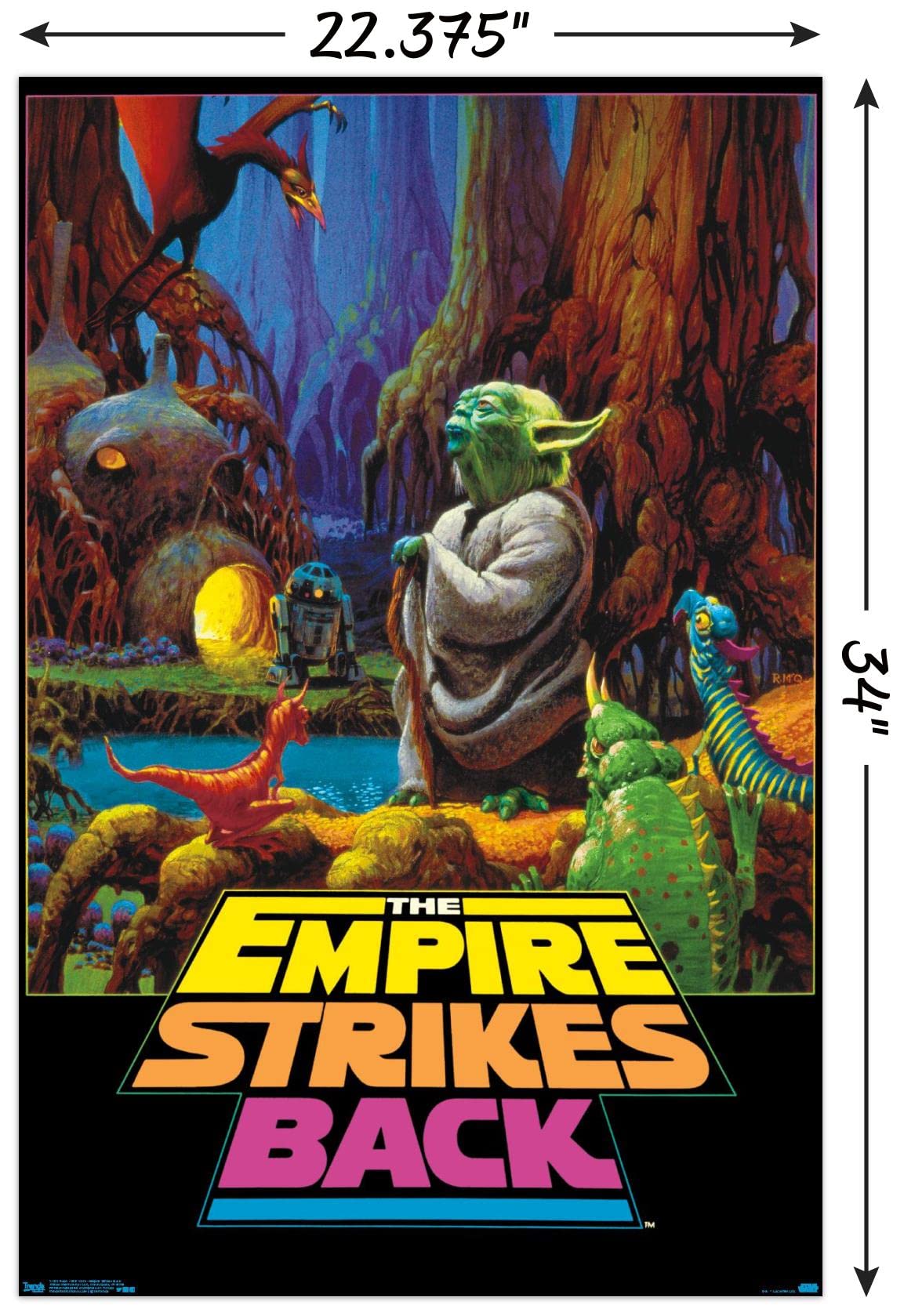 Trends International Neon-Star Wars-Empire Strikes Back Wall Poster, 22.375 In X 34 In, Unframed Version