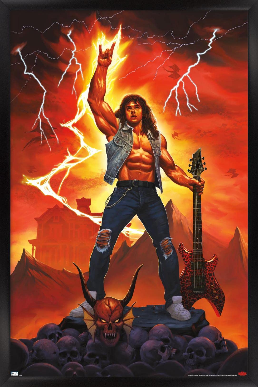 Trends International Netflix Stranger Things: Season 4 - Rock On Wall Poster, 14.725'' X 22.375'', Black Framed Version