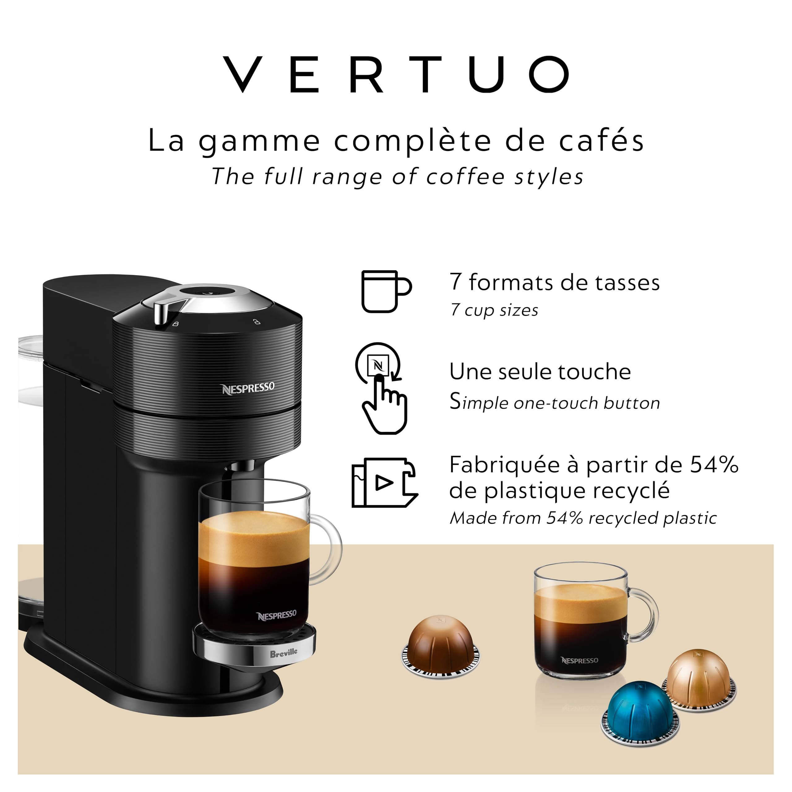 Nespresso Vertuo Next Premium Coffee And Espresso Maker By Breville With Aeroccino Milk Frother