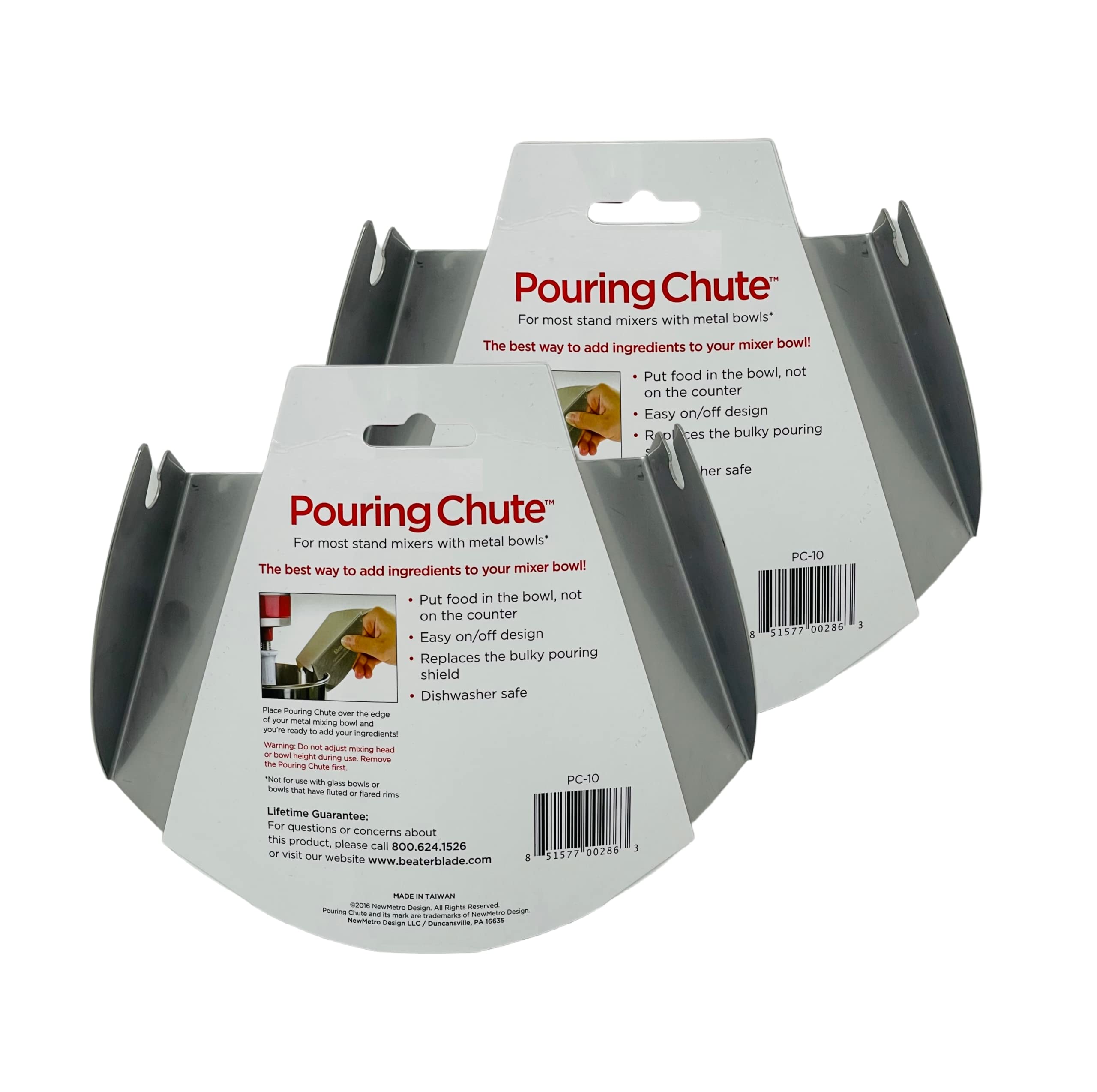 New Metro Design Set Of 2 Pc-10 Pouring Chutes For Stainless Steel Bowls