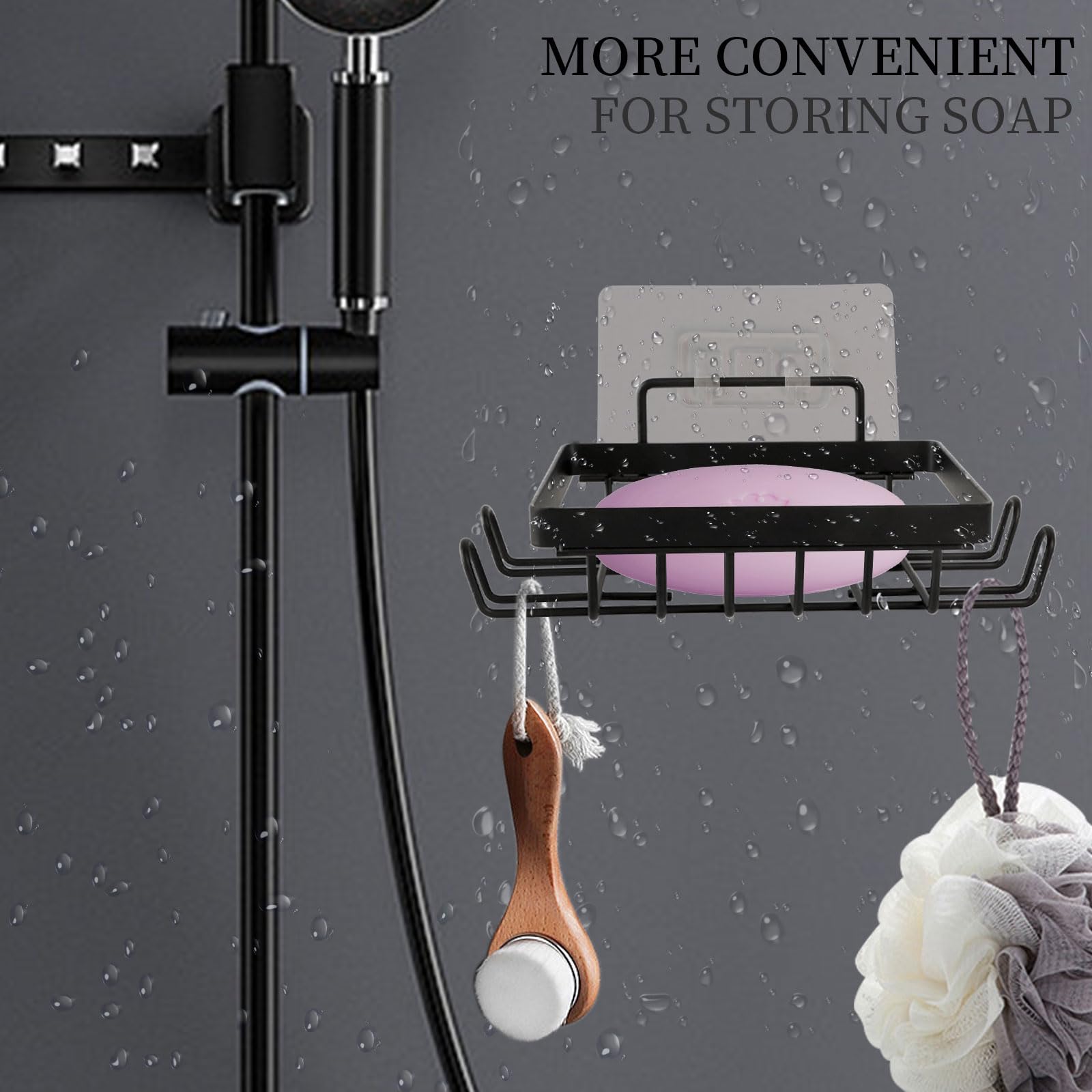 Carrie Joe Soap Holder Self Draining Soap Dish Razor Holder For Shower Wall Not Punched Easy Clean Bar Soap Holder Fit For Bathr