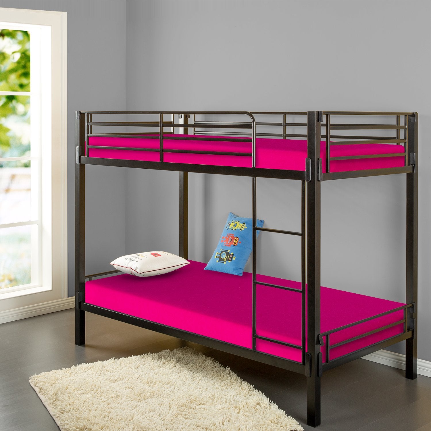 Zinus 5 Inch Memory Foam Mattress, Twin, Bunk Bed, Trundle Bed, Day Bed Compatible, Pink