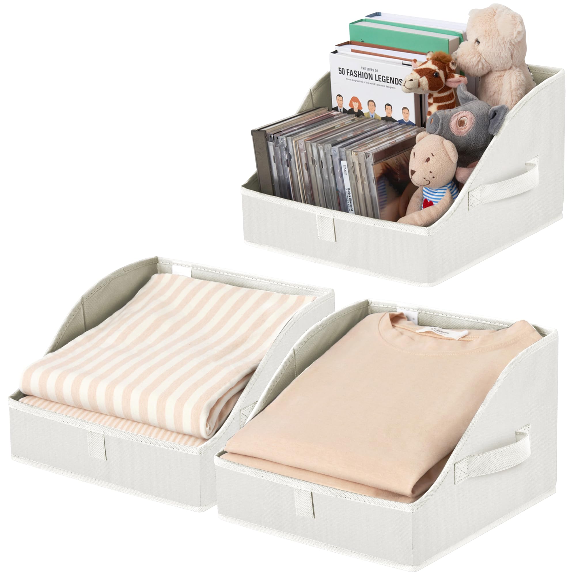 Granny Says Closet Storage Bins, Clothes Organizer And Storage Bins, Trapezoid Storage Boxes With Handles, Storage Baskets For S