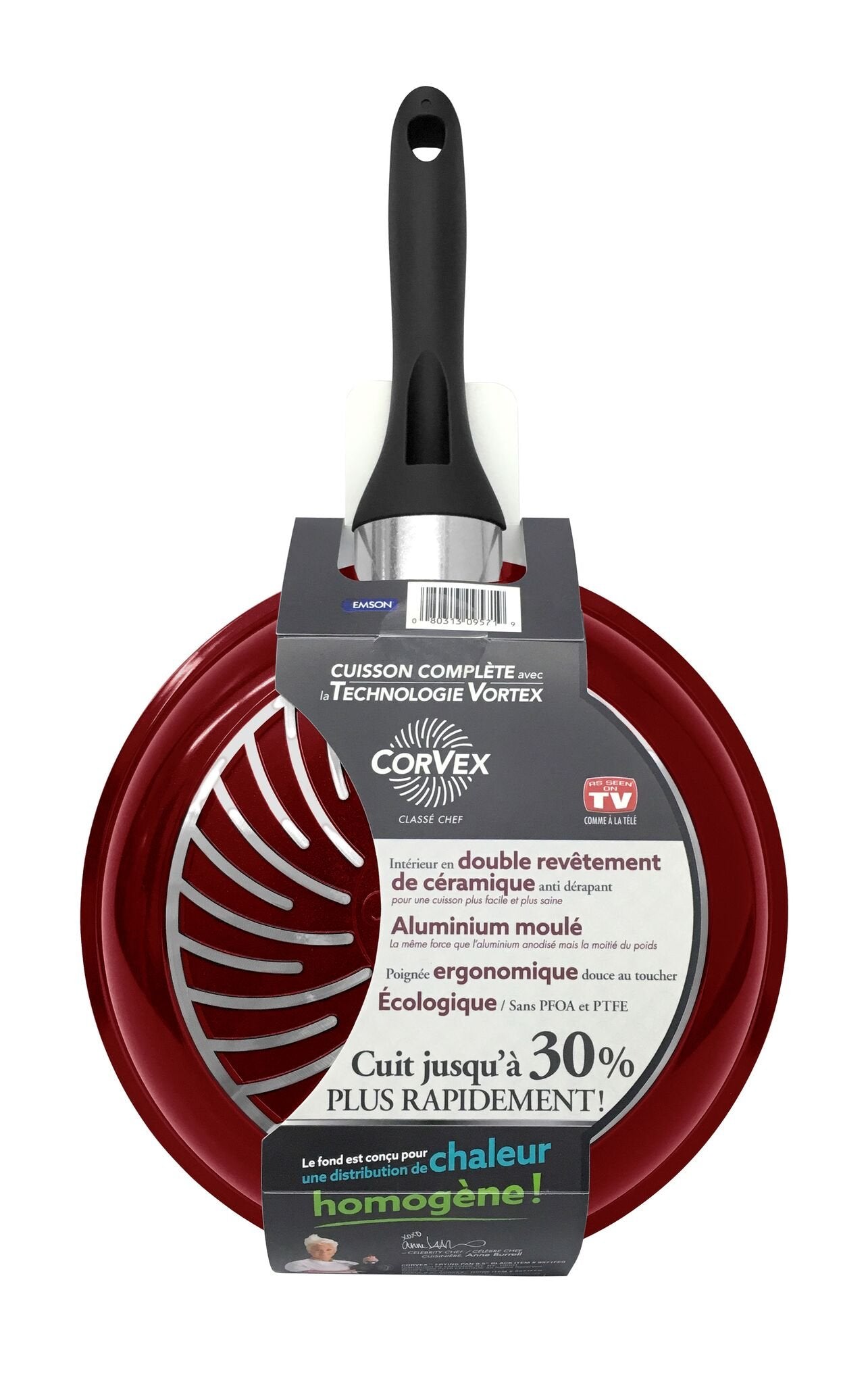Corvex Fry Pan, Large, Red
