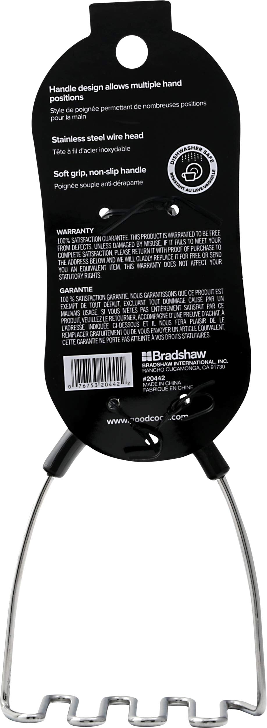 Bradshaw International 20442 Touch, Stainless Steel, Masher