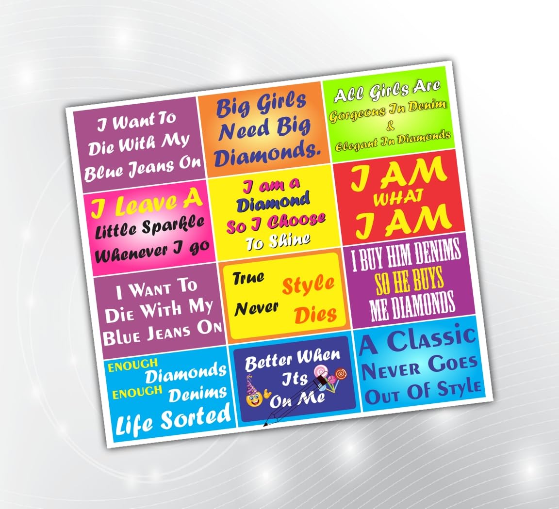 PartyStuff Props  Denim & Diamonds Speech Bubbles (12 Piece)