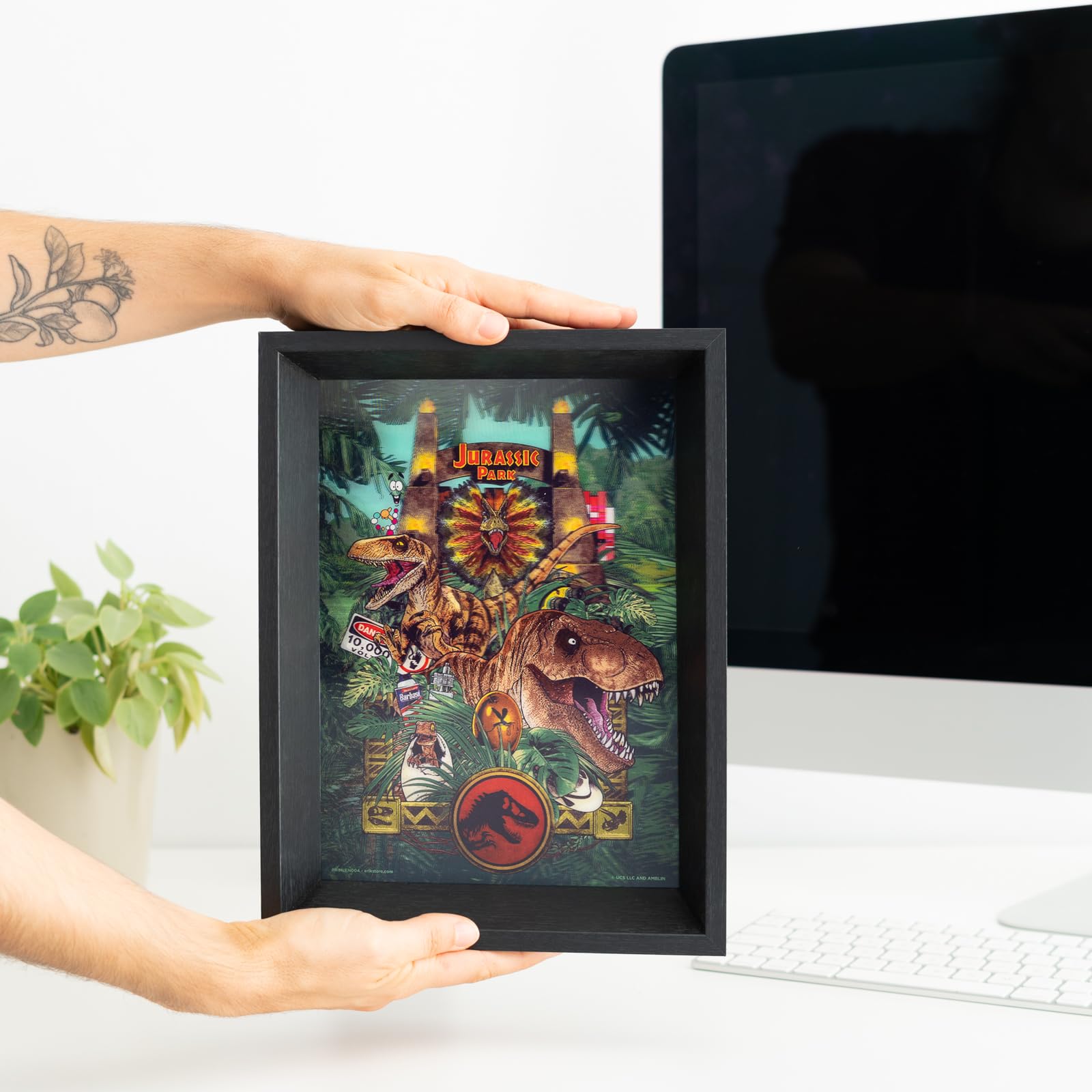 Grupo Erik Jurassic Park Framed Lenticular Print | Framed Wall Art, Prints For Walls Framed, Framed Wall Art For Living Room, Wa