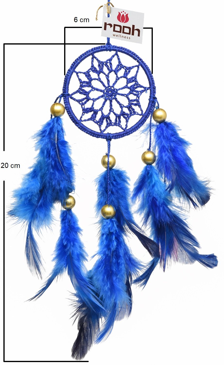 Rooh Dream Catcher ~Royal Blue Crochet ~Handmade Hangings (Can Be Used As Home Decor, Gift, Wall Hangings, Meditation Room, Yoga
