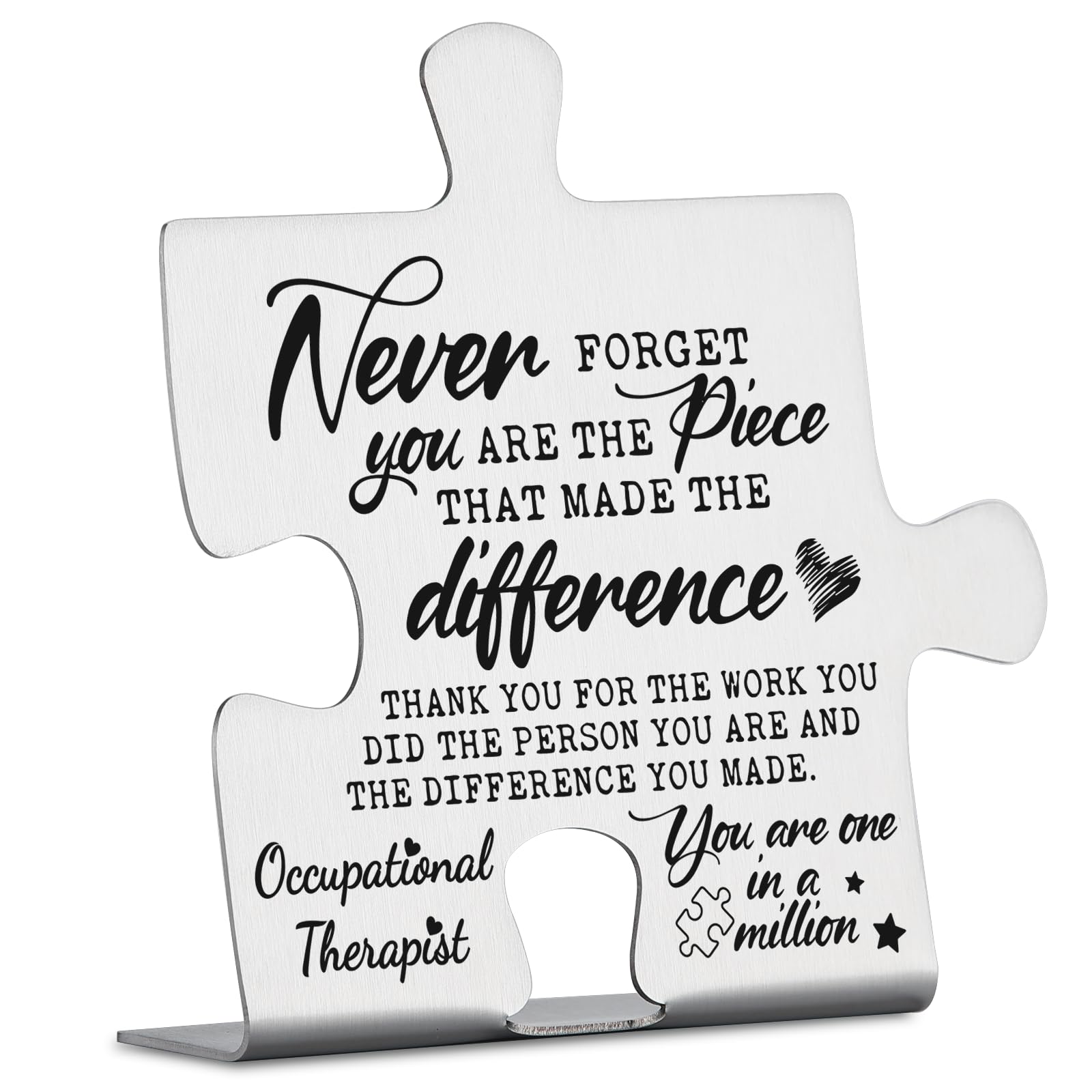 Occupational Therapist Gifts, Thank You Appreciation Gifts for OT Week Birthday Christmas Office Desk Decor Puzzle Piece Decorat