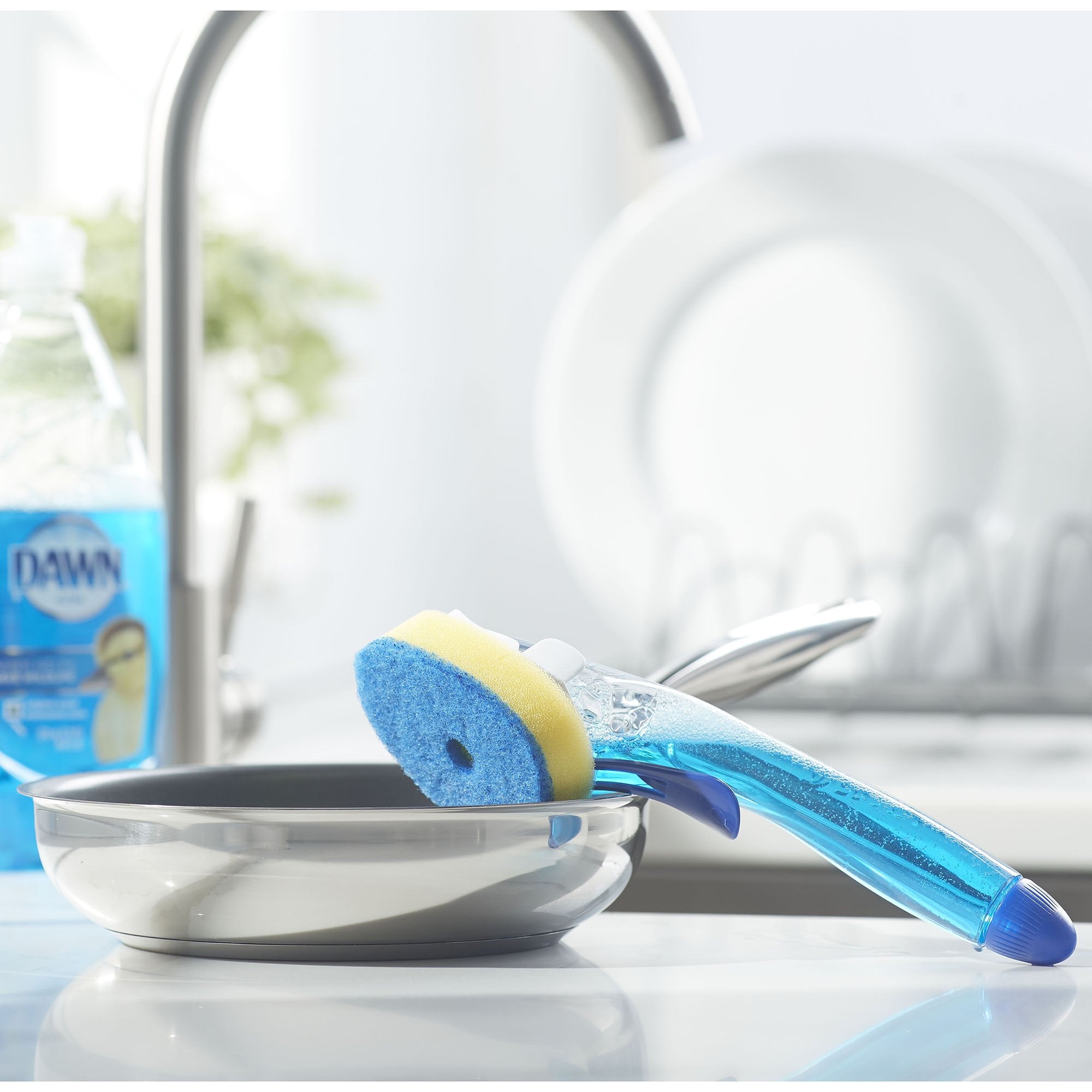 Dawn No- Drip Fillable Dishwand Non-Scratch, Clear
