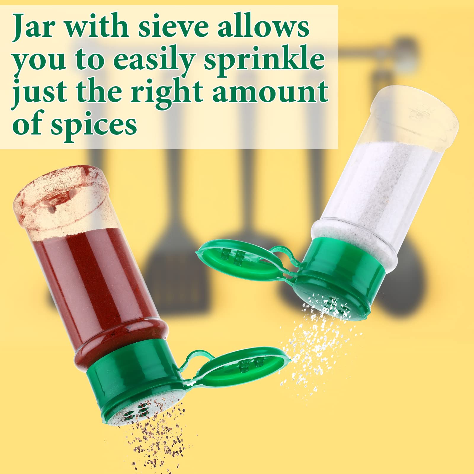 100 Pcs Plastic Spice Bottles Spice Jars Seasoning Jars Spice Bottles Spice Shaker Plastic Jars 3.3 Oz/ 100Ml Seasoning Shaker W