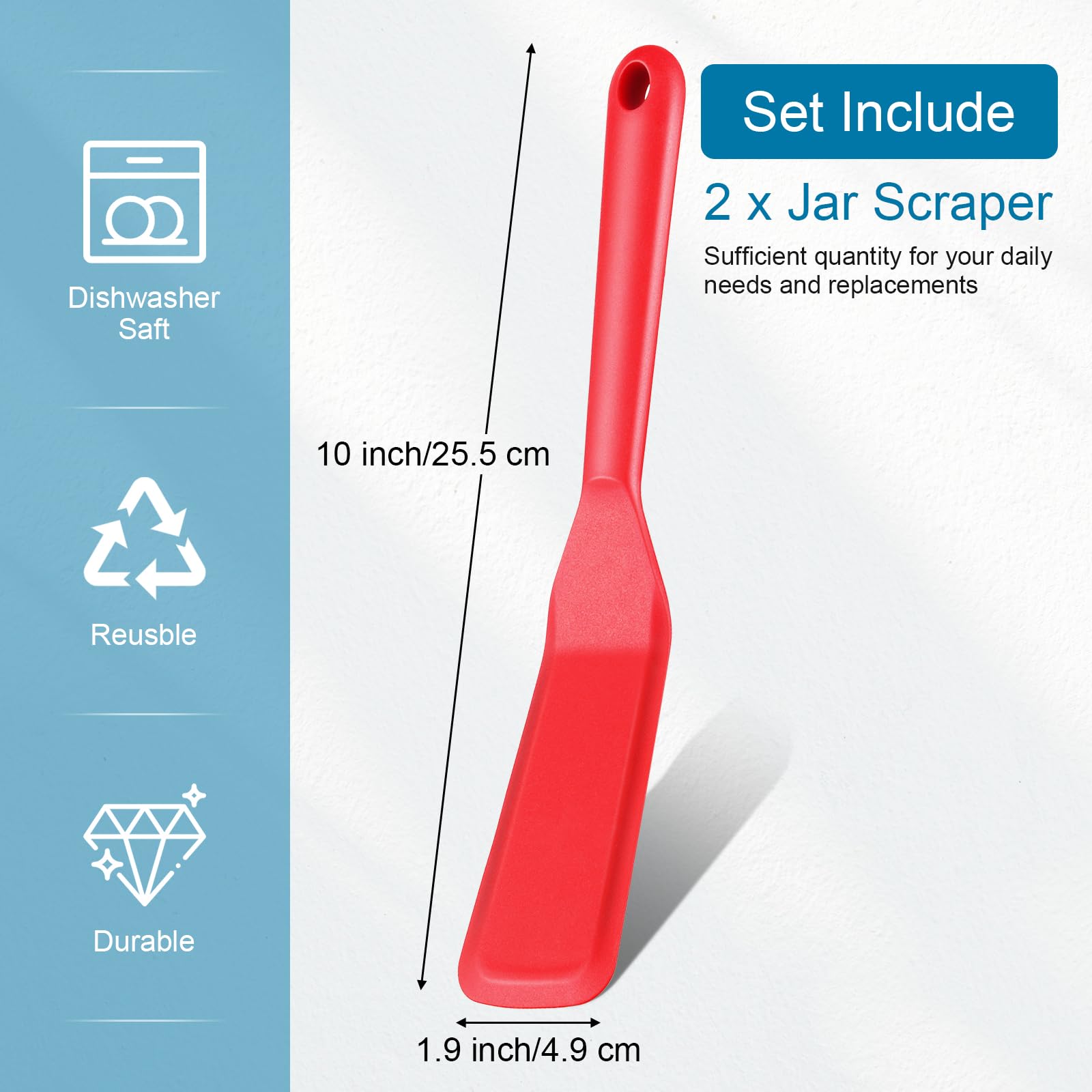 Zopeal 2 Pieces Silicone Narrow Skinny Spatula Crepe Flipper Long Spatula Heat Resistant Cooking Non Stick Pancake For Cooking E