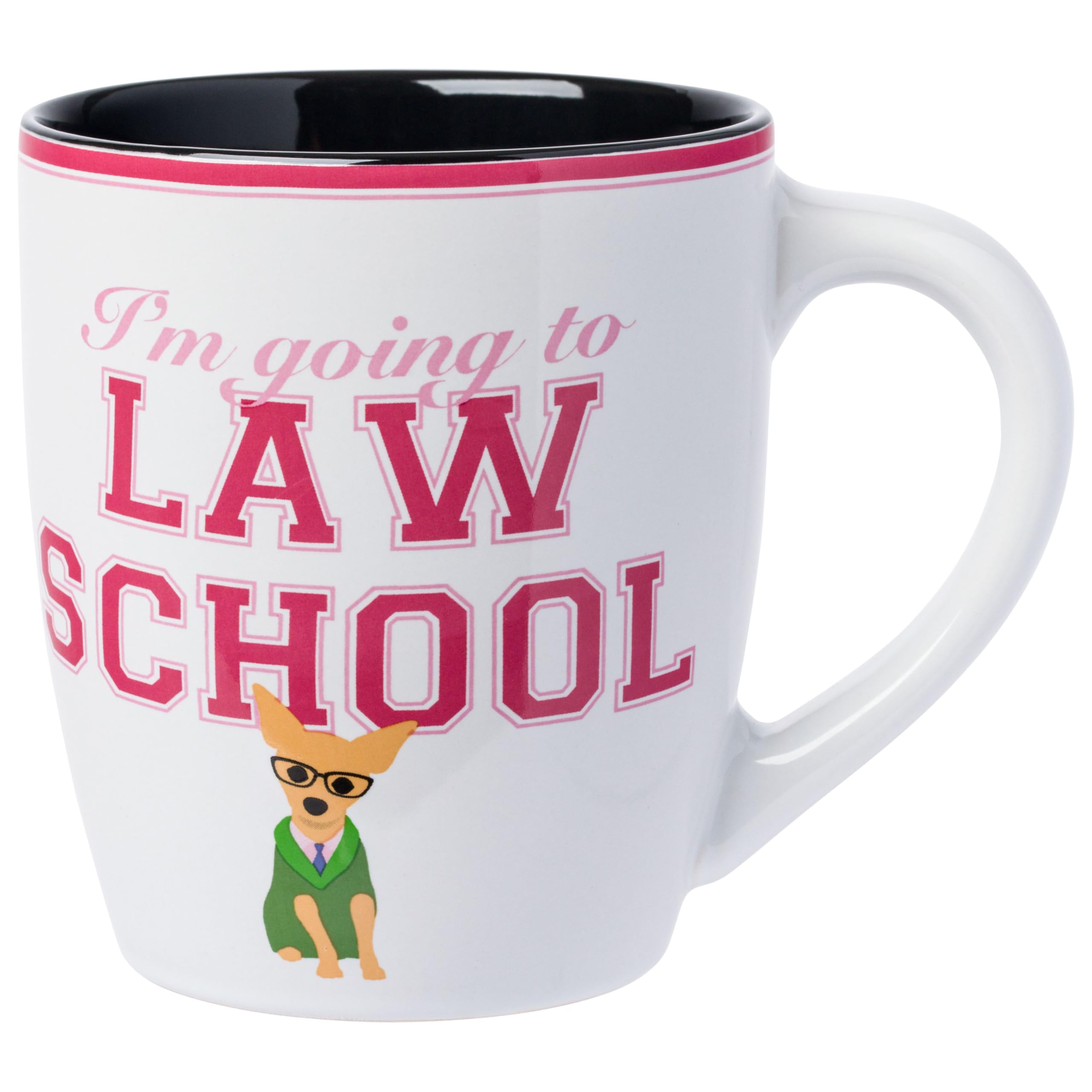 Silver Buffalo Legally Blonde Im going to law school    What like its hard?    Jumbo Curved Ceramic Mug Featuring Bruiser Woods,