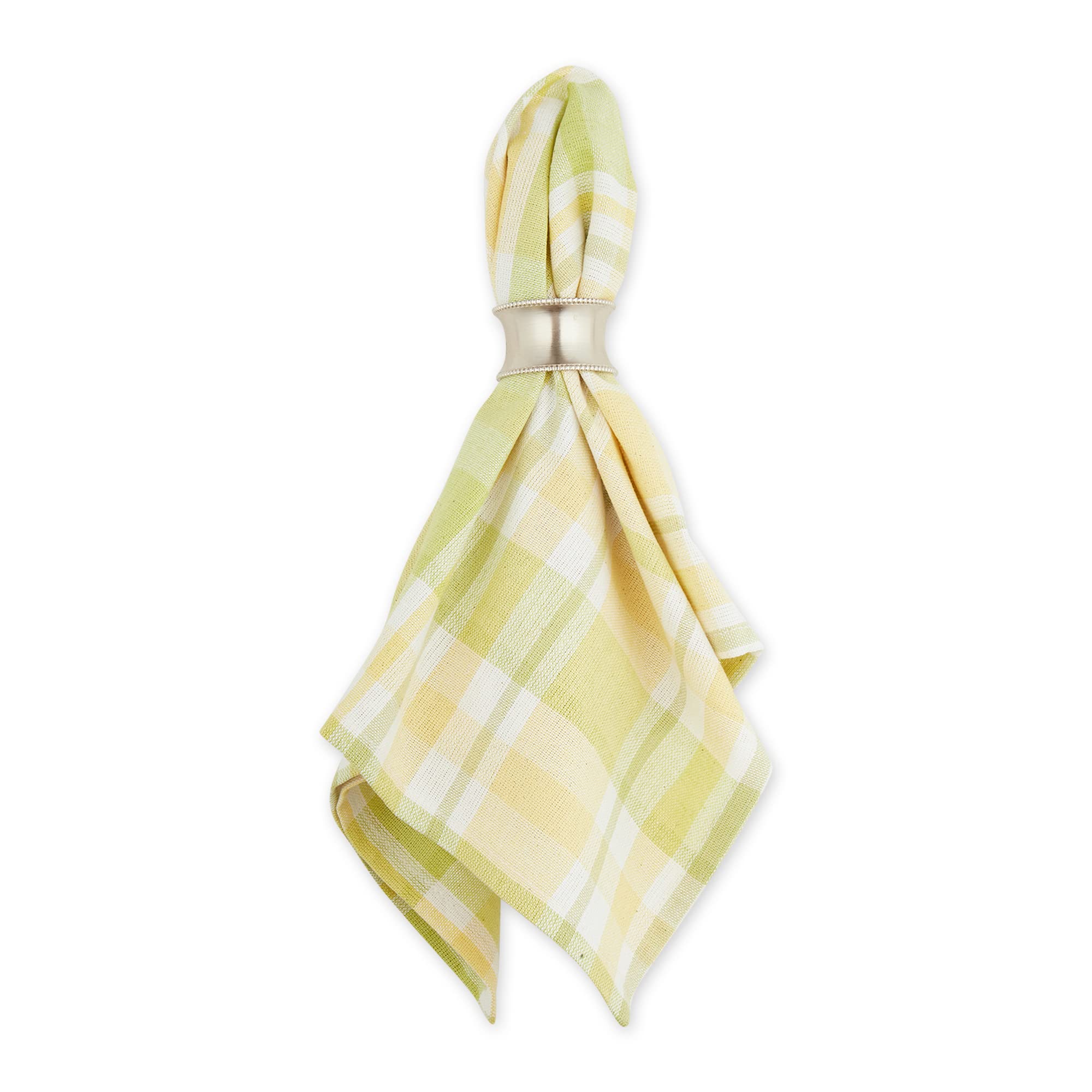 LEMON BLISS PLAID NAPKIN SET/6