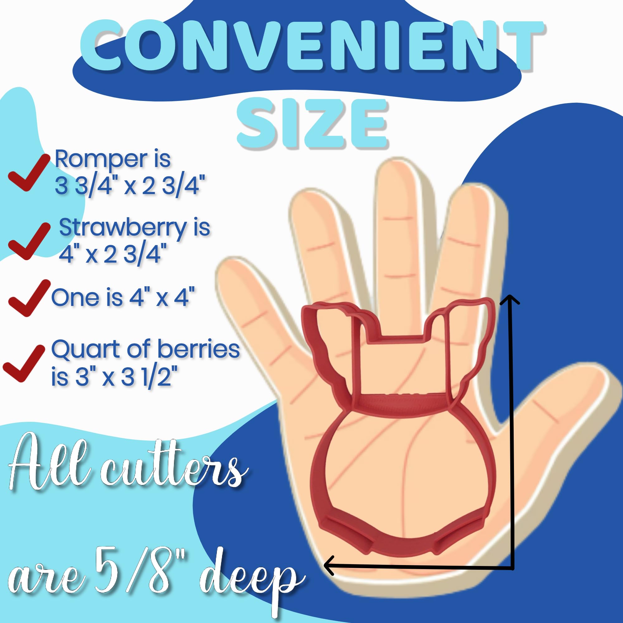 Strawberry Cookie Cutter With Basket Romper And Number One Baby Girl Shower Sprinkle Welcome Home One Year Old Birthday Party In