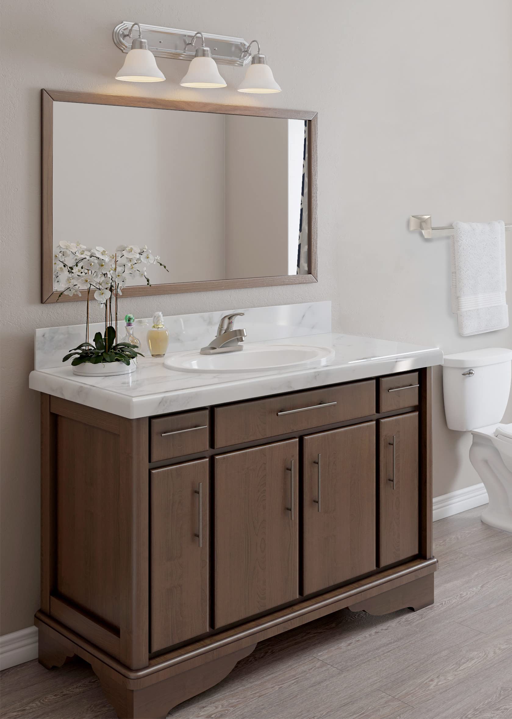 Design House 539148 Accessories Bathroom Hardware, 24-Inch Towel Bar, Satin Nickel