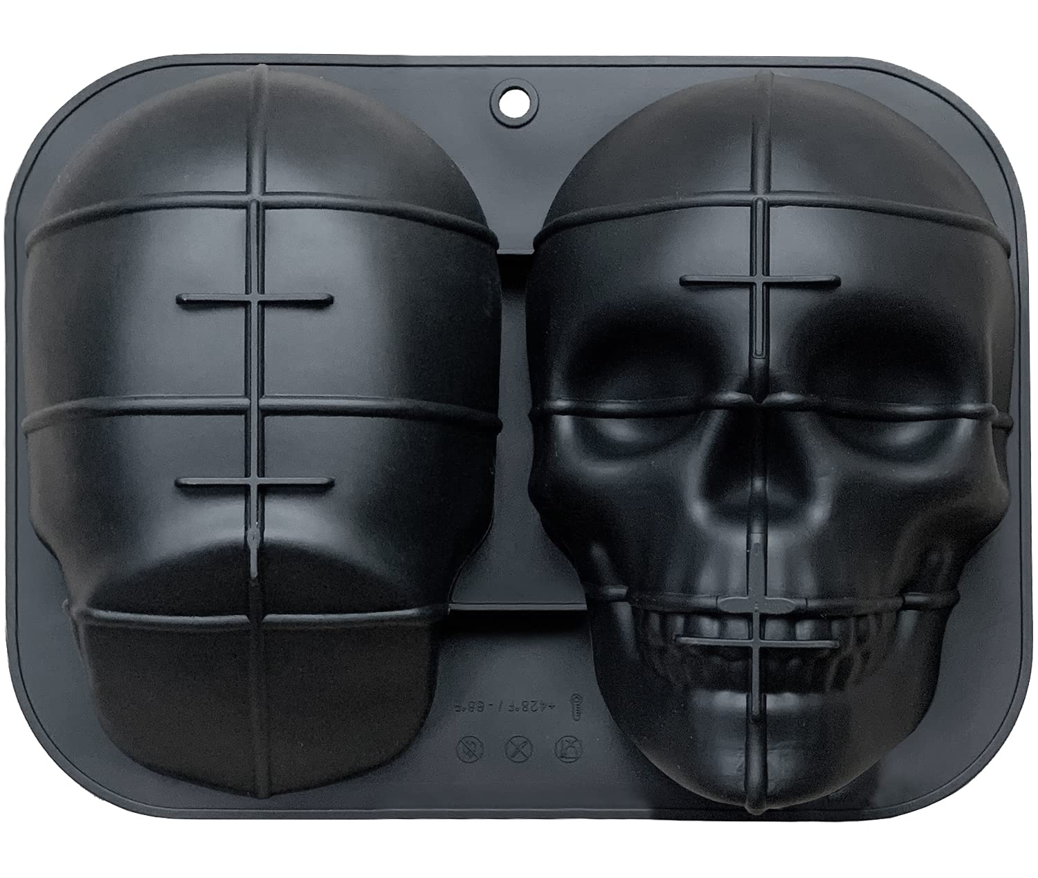 Jetkong Extra Large Silicone Skull Cake Mold Haunted Skull Baking Cake Pan For Halloween And Birthday Party
