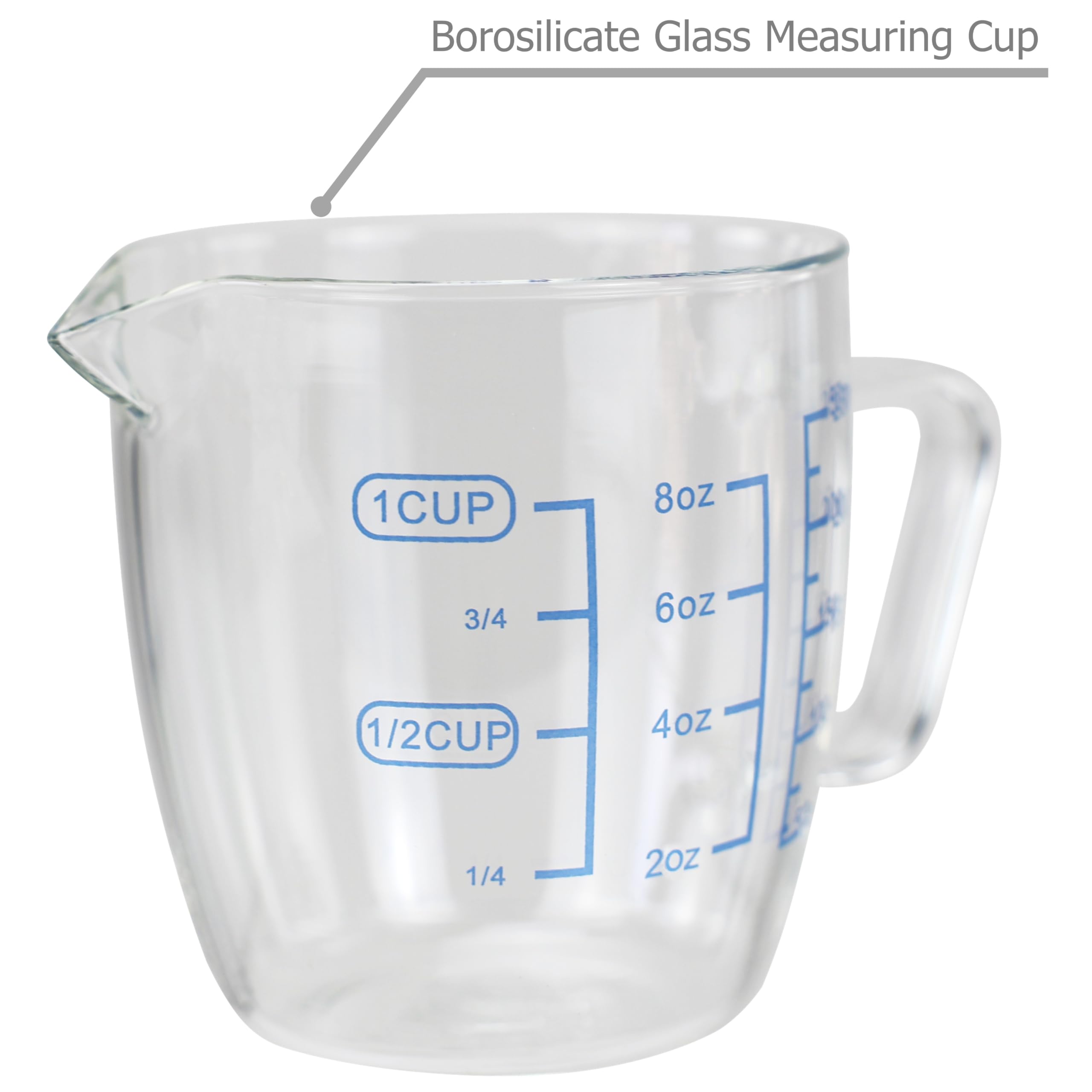 Eiks 9Oz/250Ml Glass Measuring Cups Coffee Milk Frothing Pitcher For For Espresso Cappuccino Latte Maker In Kitchen Restaurant