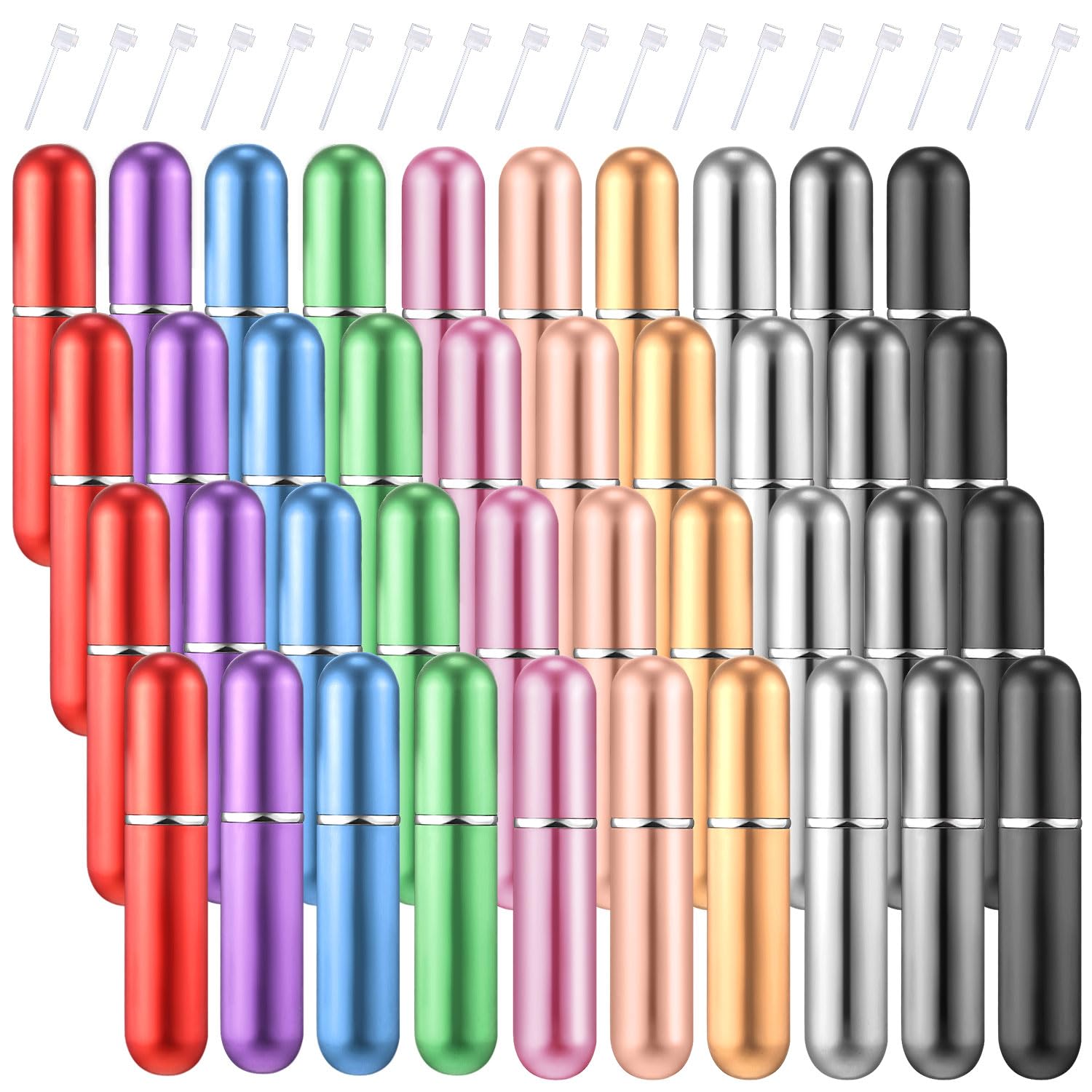 Boao 40 Pcs Refillable Perfume Atomizer Perfume Bottle Travel Bulk Portable Mini 5 Ml Spray Bottle Compatible With Dispenser Pum