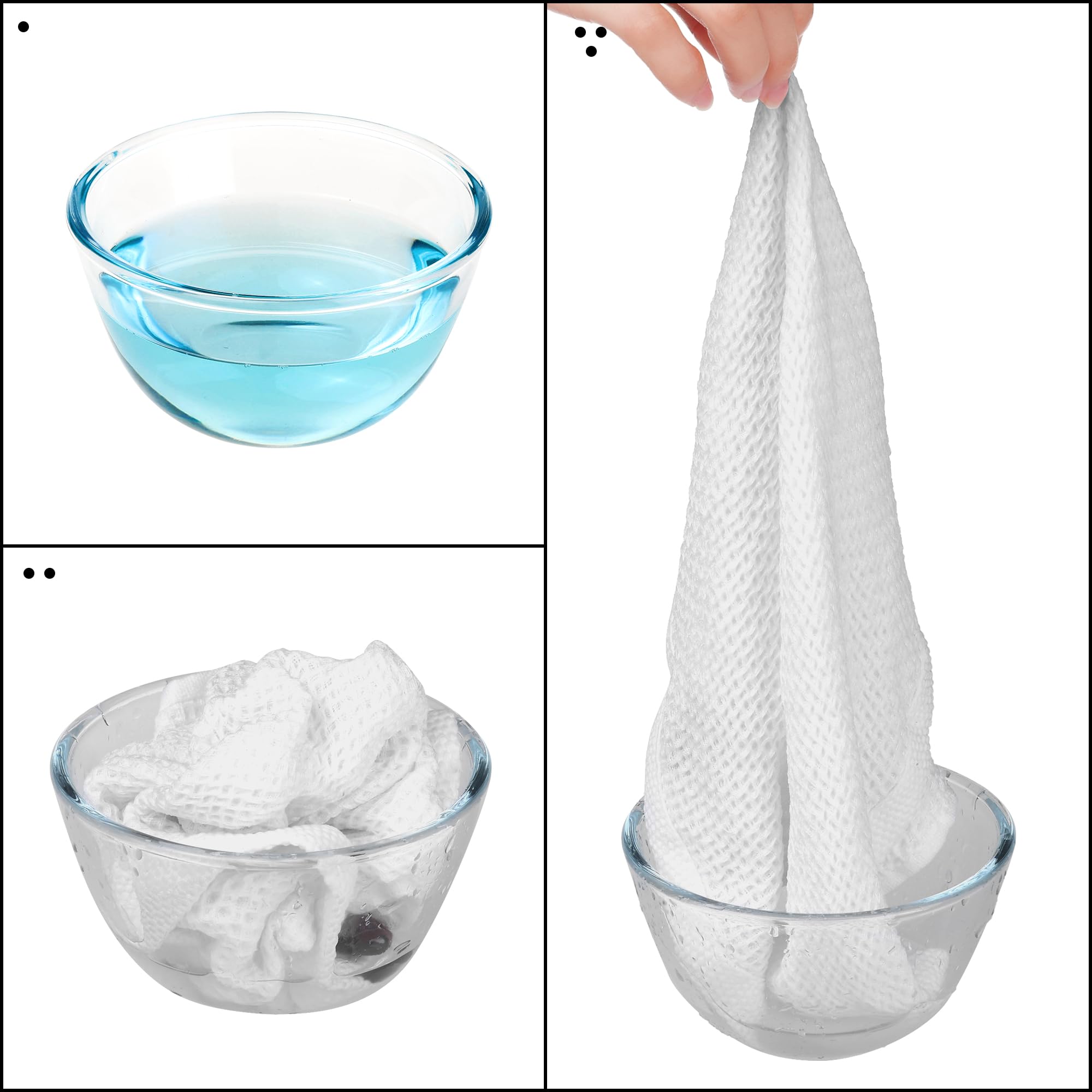 Uxcell 100% Cotton Dish Clothes, Double-Sided Waffle Weave Kitchen Towels, Absorbent Kitchen Dish Cloths, 14'' X 14'' 6 Pack Whi
