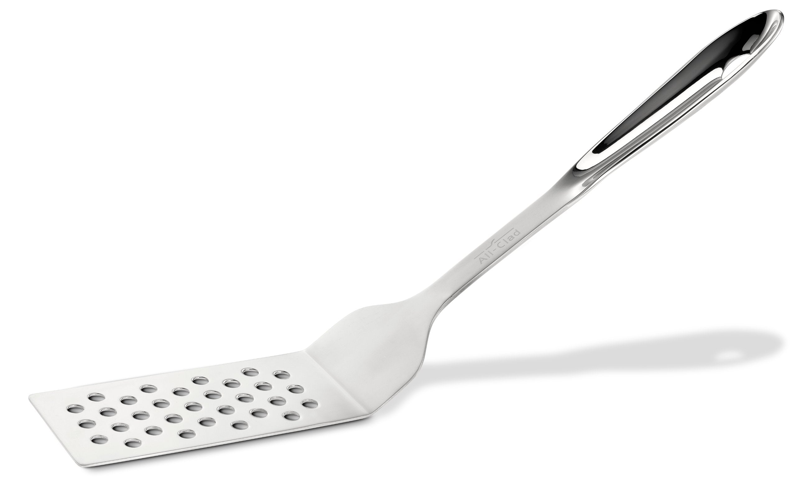 AllClad T107 Stainless Steel Large Slotted Turner Kitchen Tool, 14.5Inch, Silver
