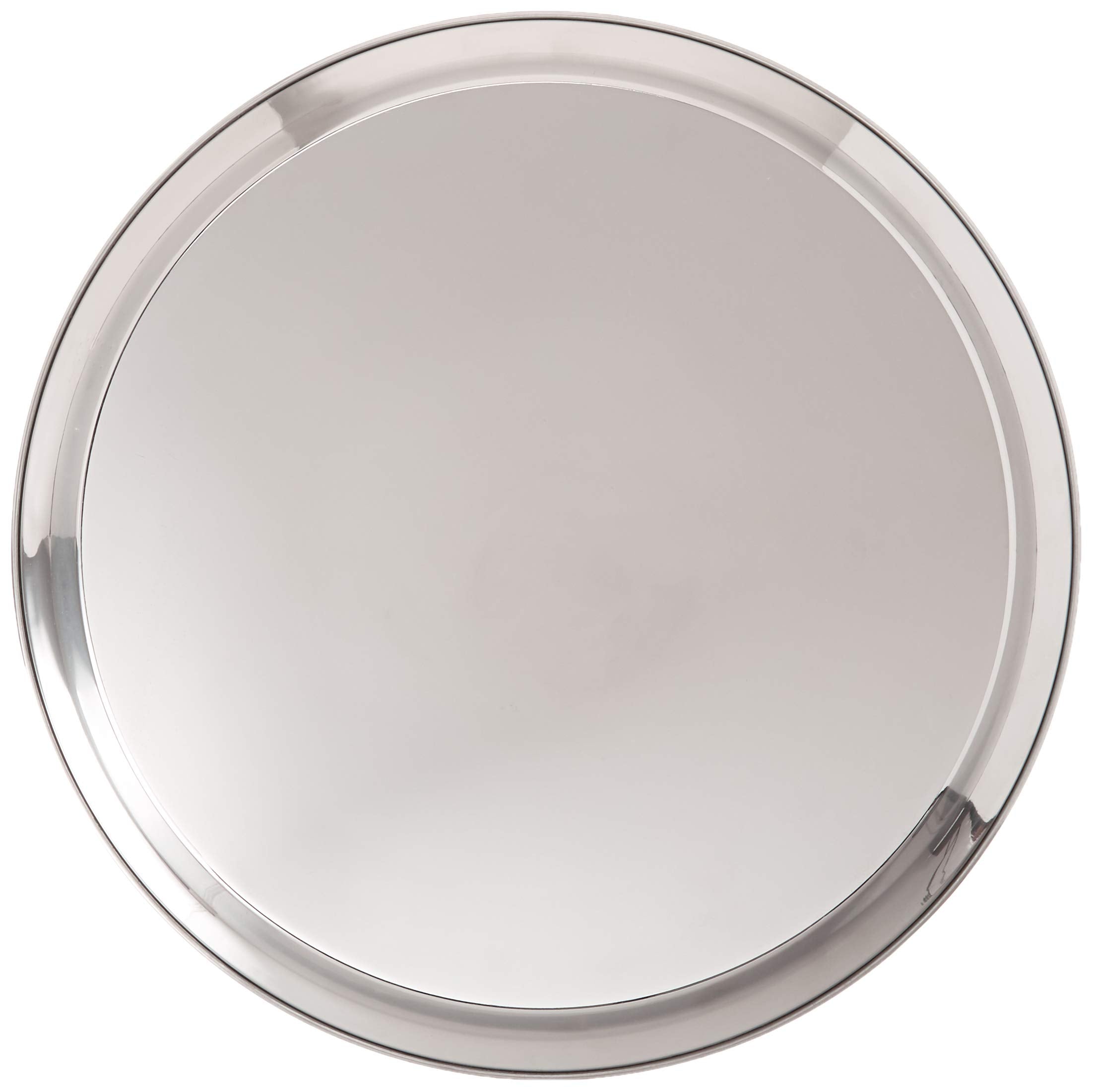 Libertyware 16 Inch Round Stainless Steel Serving Tray, Silver