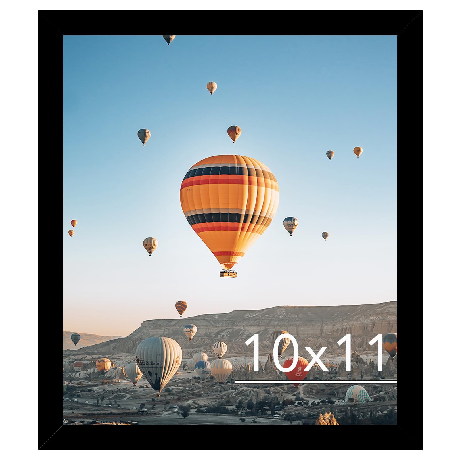 JCJMY 10x11 Picture Frame Black for Wall Hanging, Wall Mounting Horizontally or Vertically, 10 x 11 Wall Gallery Poster Photo Fr