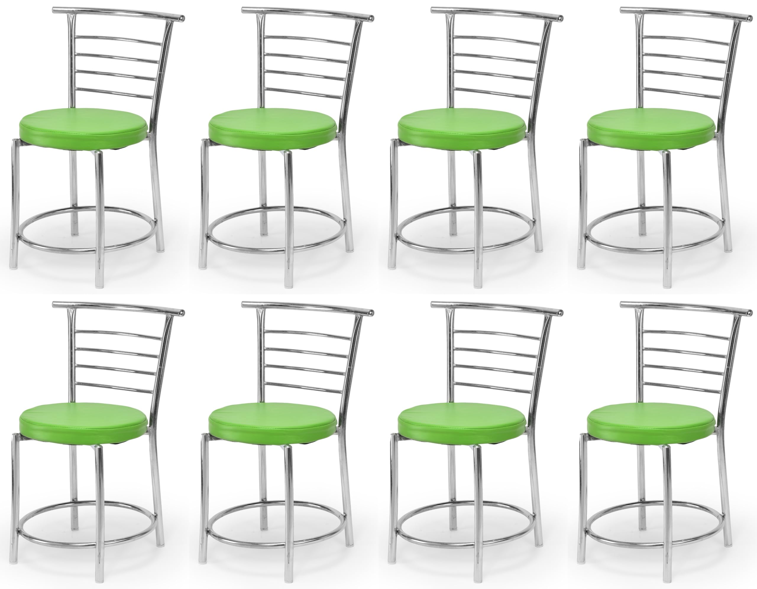Kithania Comfortable Multipurpose Steel Dining/Restaurant/Cafe/Home/Office/Study Chair, With Cushion Seat, Without Arms Chair Ho