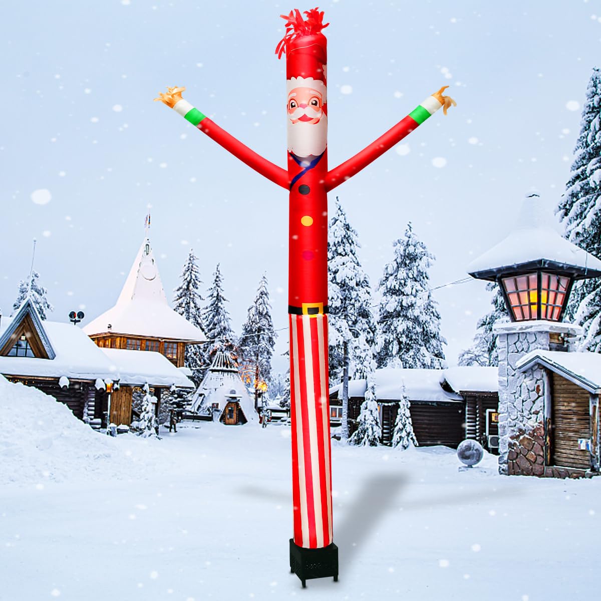 8FT Inflatable Air Waving Tube Dancer with Blower Set, Blow Up Inflate Santa Clause for Christmas Decorations (Santa Claus)