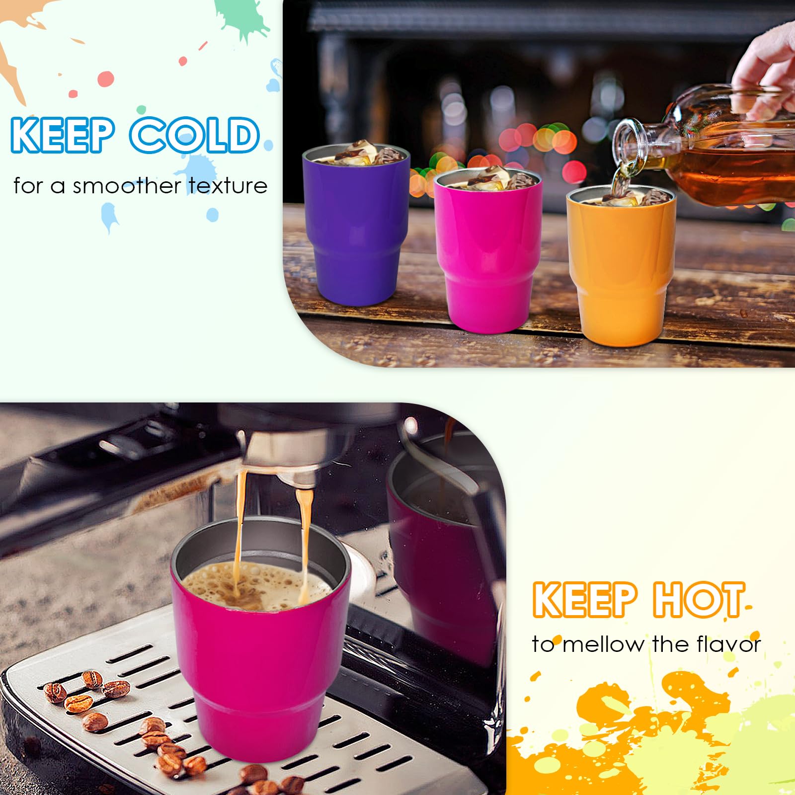 STFALI Cute Shot Glasses Set with Straw 2 oz, Mini Shot Tumblers with Lid and Straw, Funny Gifts for Women(6 Pack-B)