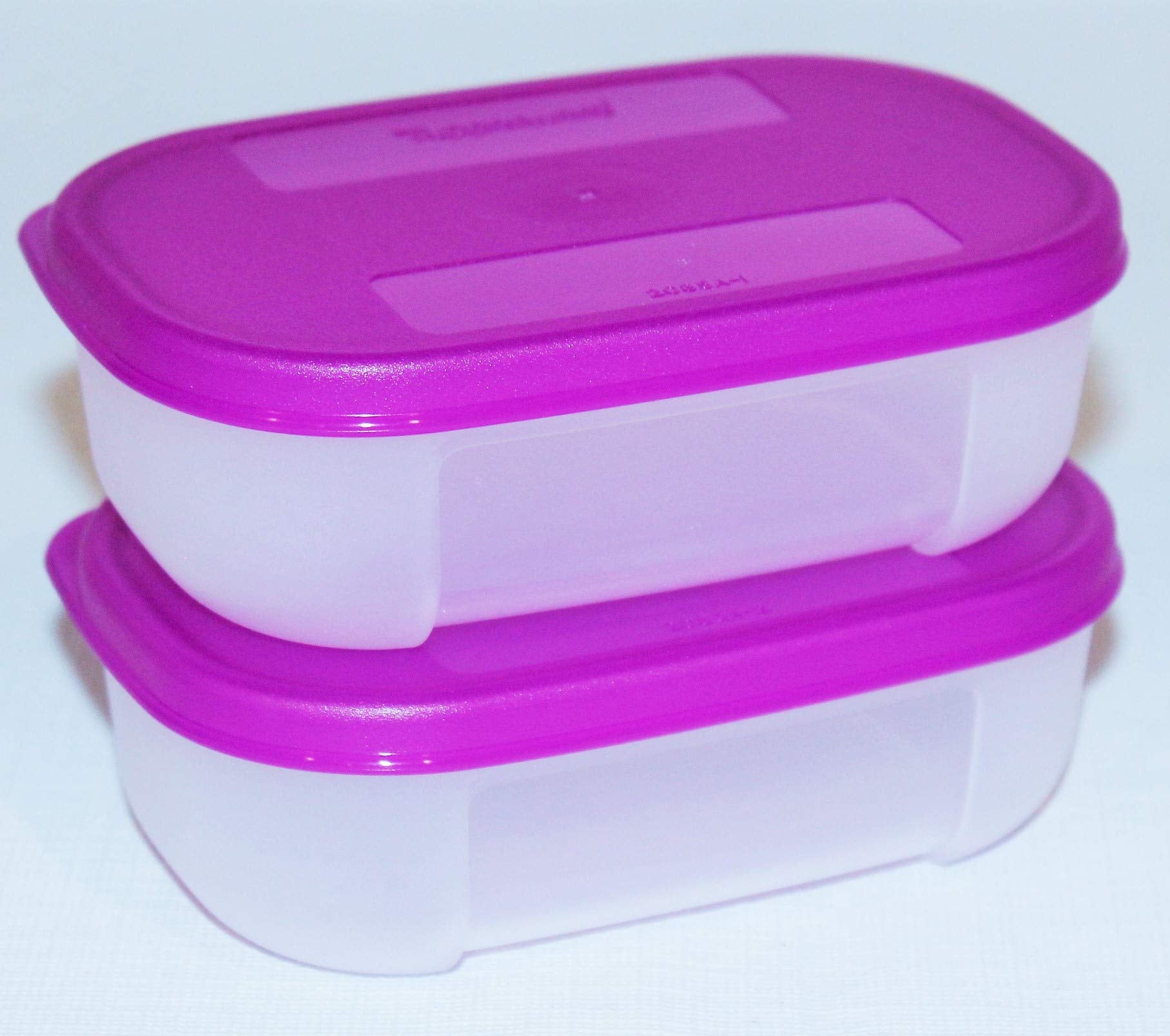 Tupperware Set Of 2 Freezer Mates Mini Containers 4 Ounces Purple