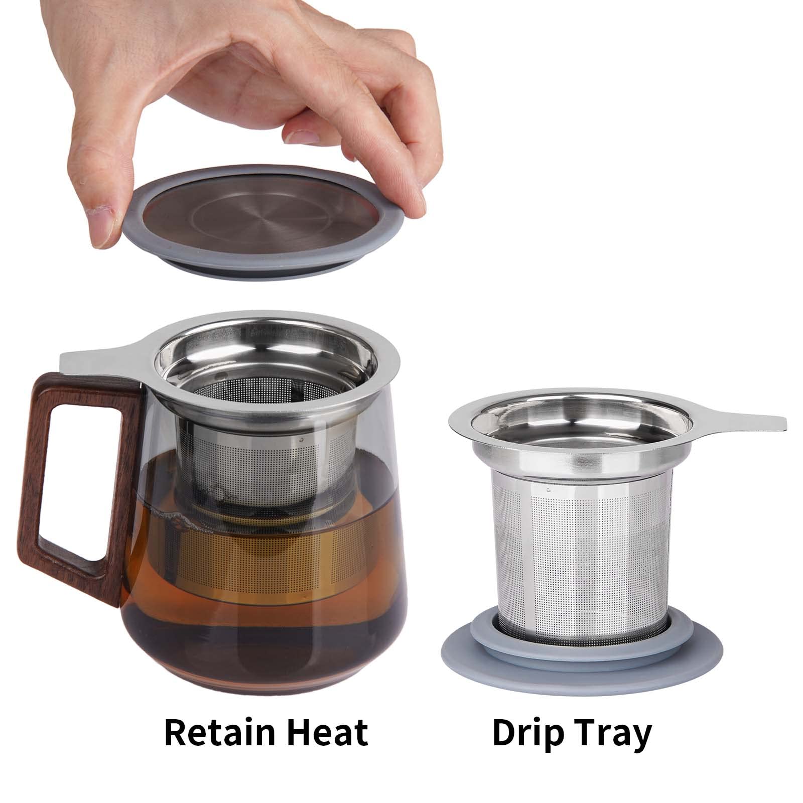 Vaincre Extra Fine Mesh Tea Infuser/ Strainer For Loose Tea, Stainless Steel Tea Steeper/ Diffuser With Large Capacity Tea Baske