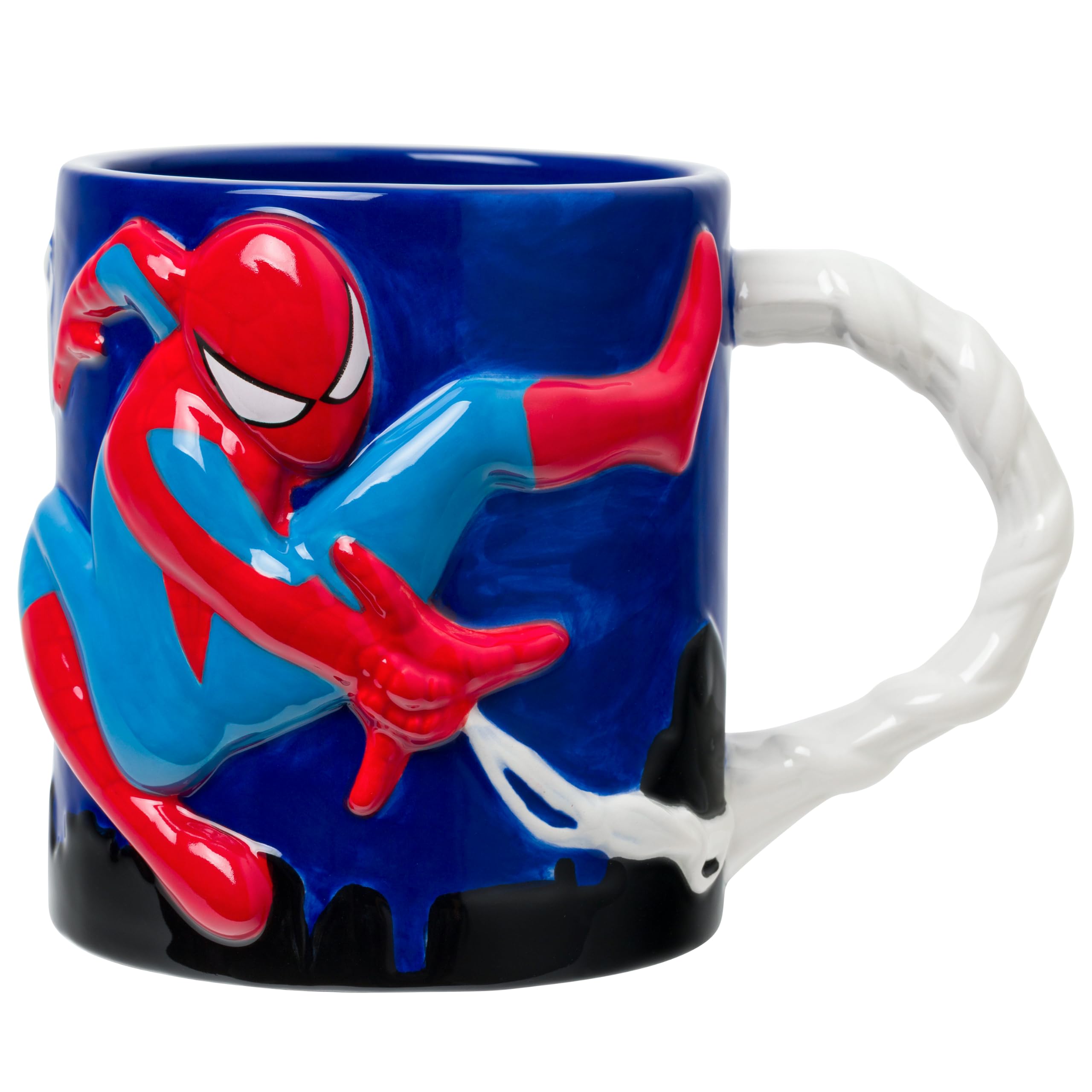 Silver Buffalo Marvel SpiderMan Shape of a Hero, 3D Sculpted Mug, 20oz
