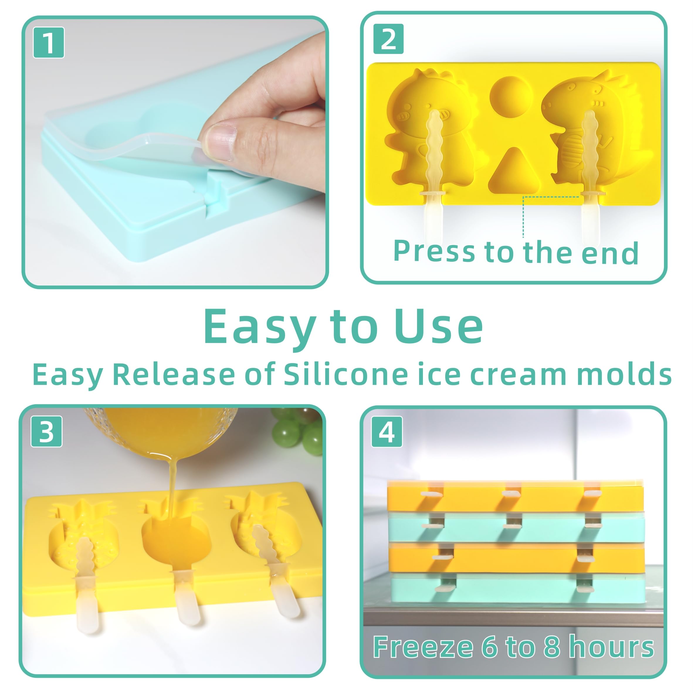 Popsicles Molds,Small Silicone Popsicle Molds For Toddlers,Homemade Frozen Baby Popsicles Molds For Kids,Popsicle Molds Silicone