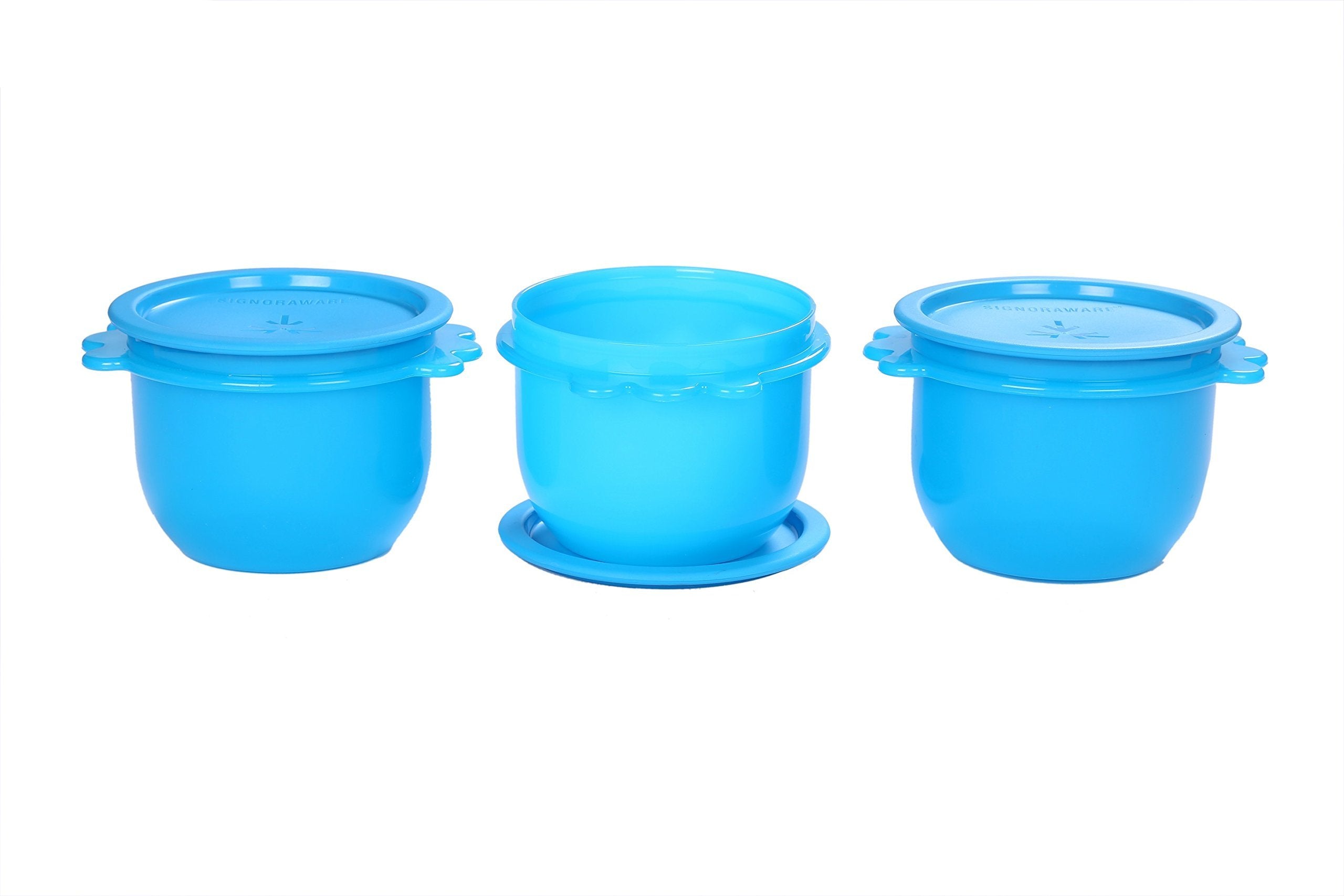 Signoraware Three Star Big Bowl Set, 700Ml, Set Of 3, Turkish Blue