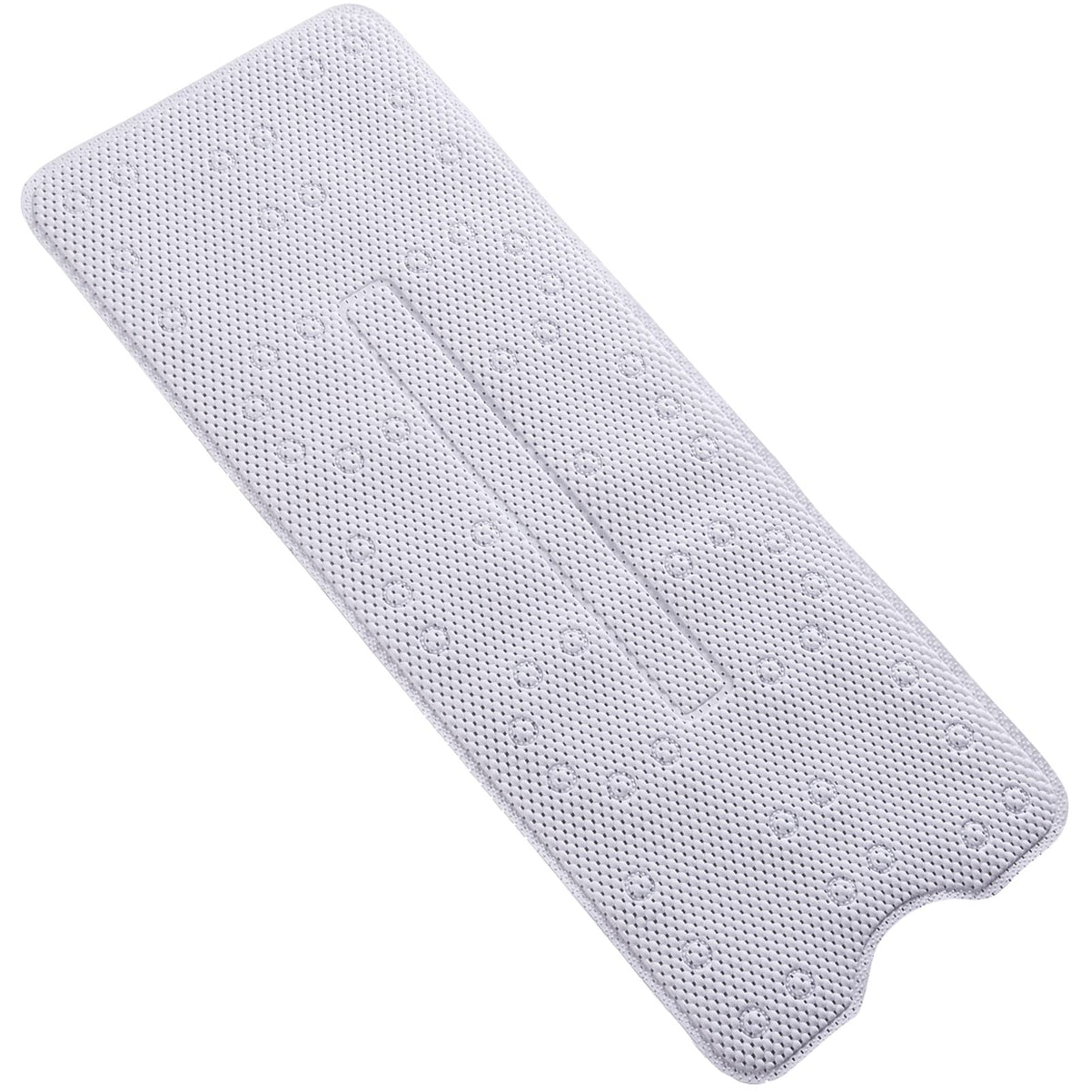 Webos Soft Bathtub Mat Non Slip: Memory Foam Shower Mat With Suction Cups For Bathroom Inside Tub 40X16Inch (White)
